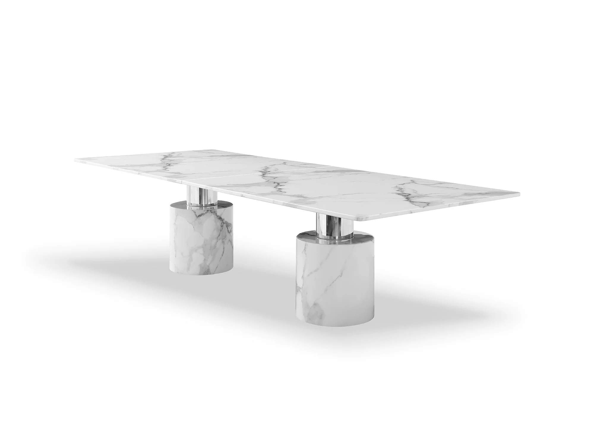 10 Ft Marble Conference Table – Modern White Marble Top for Executive Spaces - Image 3