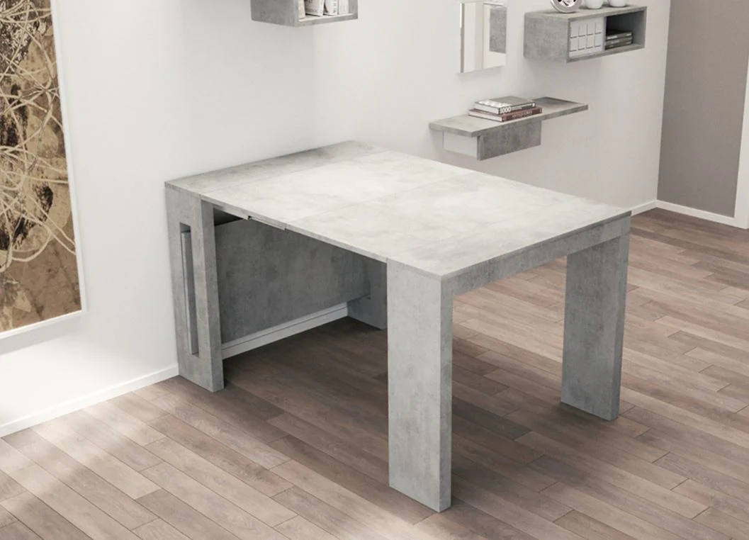 Modern Extendable Gray 17.5" - 73" Office Desk or Meeting Table - Image 3