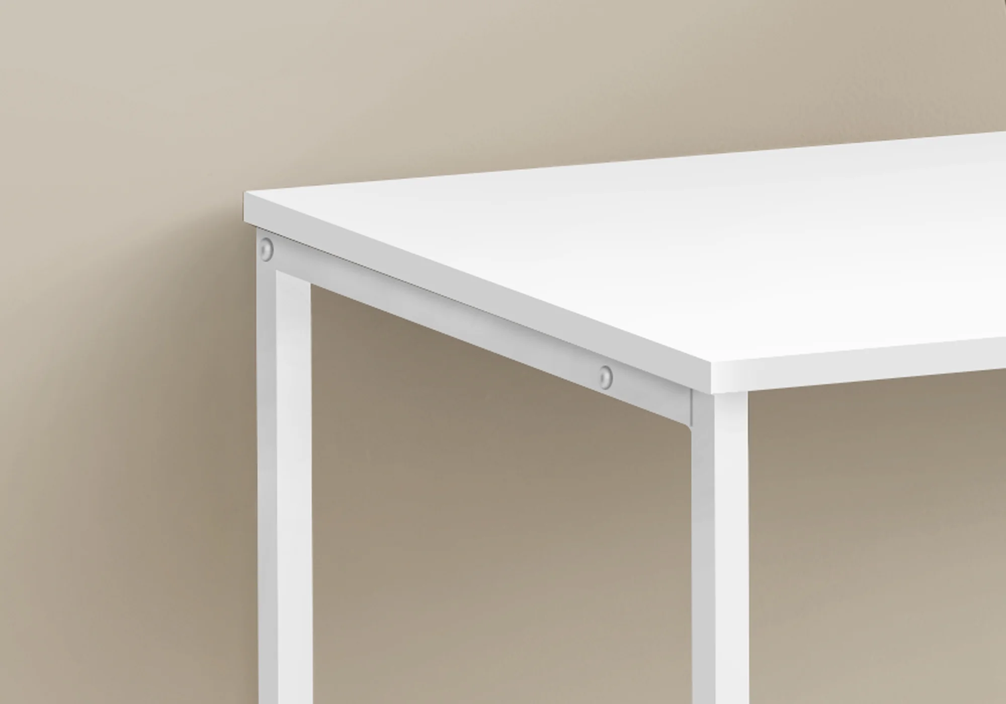 40" White Industrial Metal Computer Workstation - Image 3