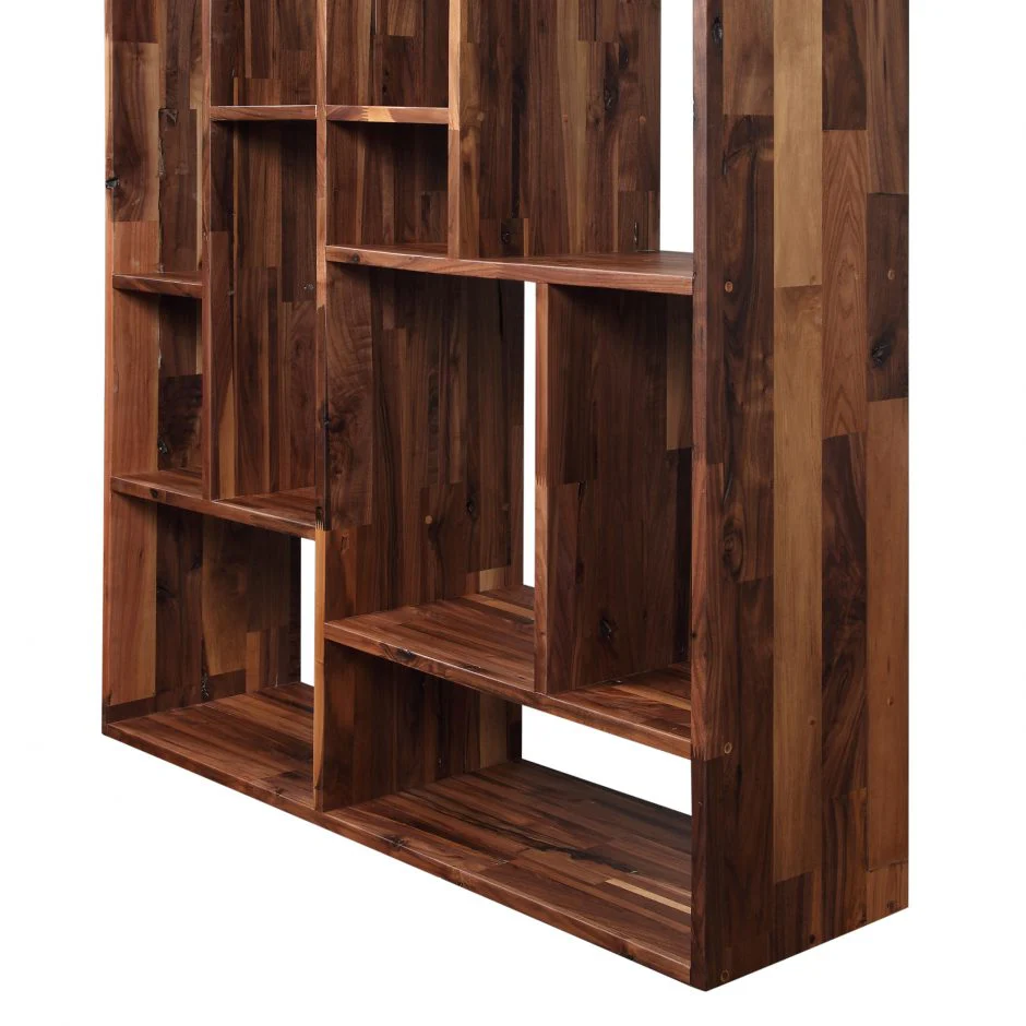 41" Solid Reclaimed Walnut Bookshelf Unit - Image 3