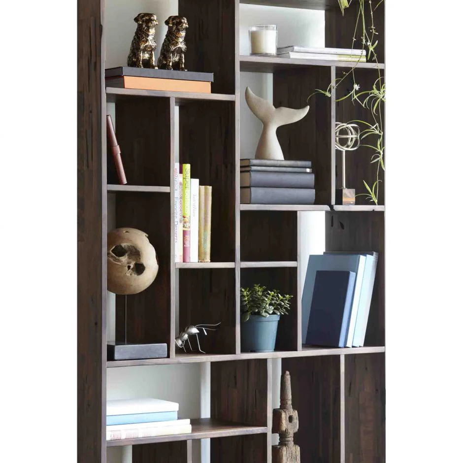 41" Solid Reclaimed Walnut Bookshelf Unit - Image 4