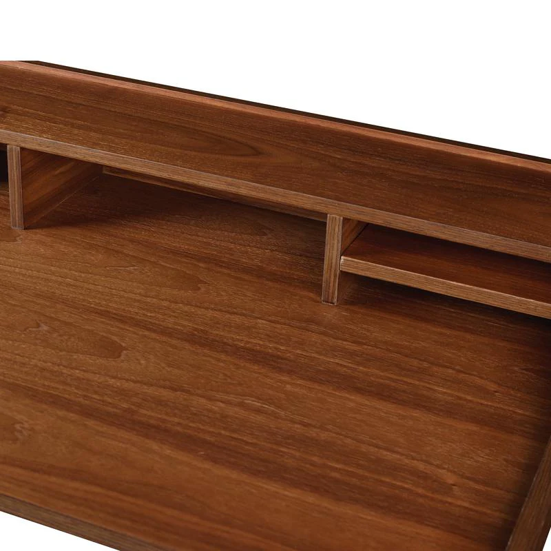47" Compact American Walnut Writing Desk - Image 4