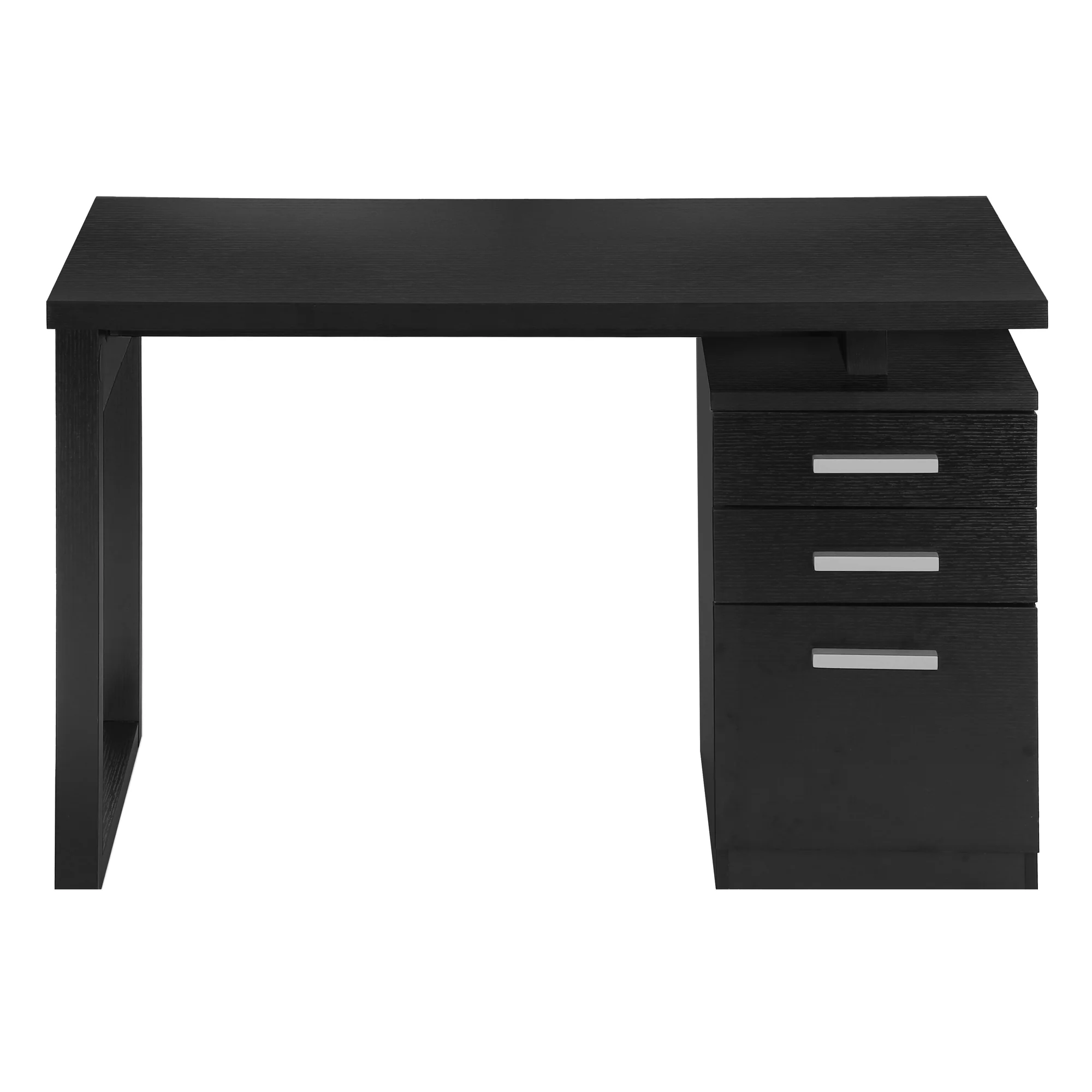 47" Black Floating Computer Desk with Storage - Image 2