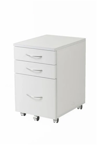 Modern 47" White Lacquer Office Desk with Drawers - Image 5