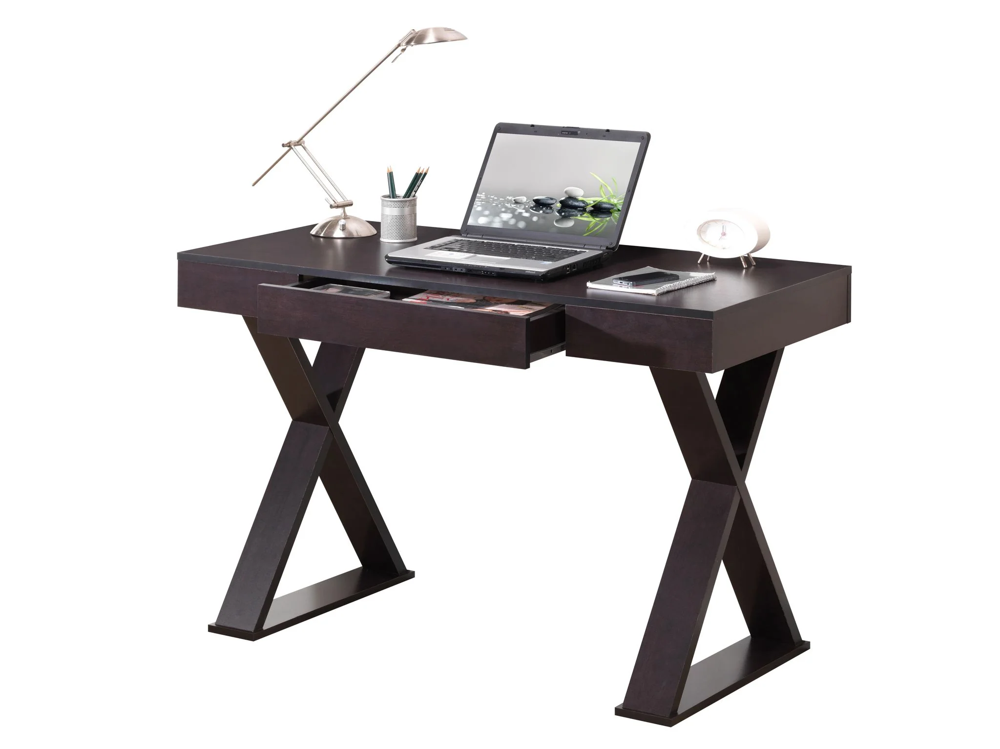 47" X-Frame Sturdy Executive Desk in Espresso - Image 2