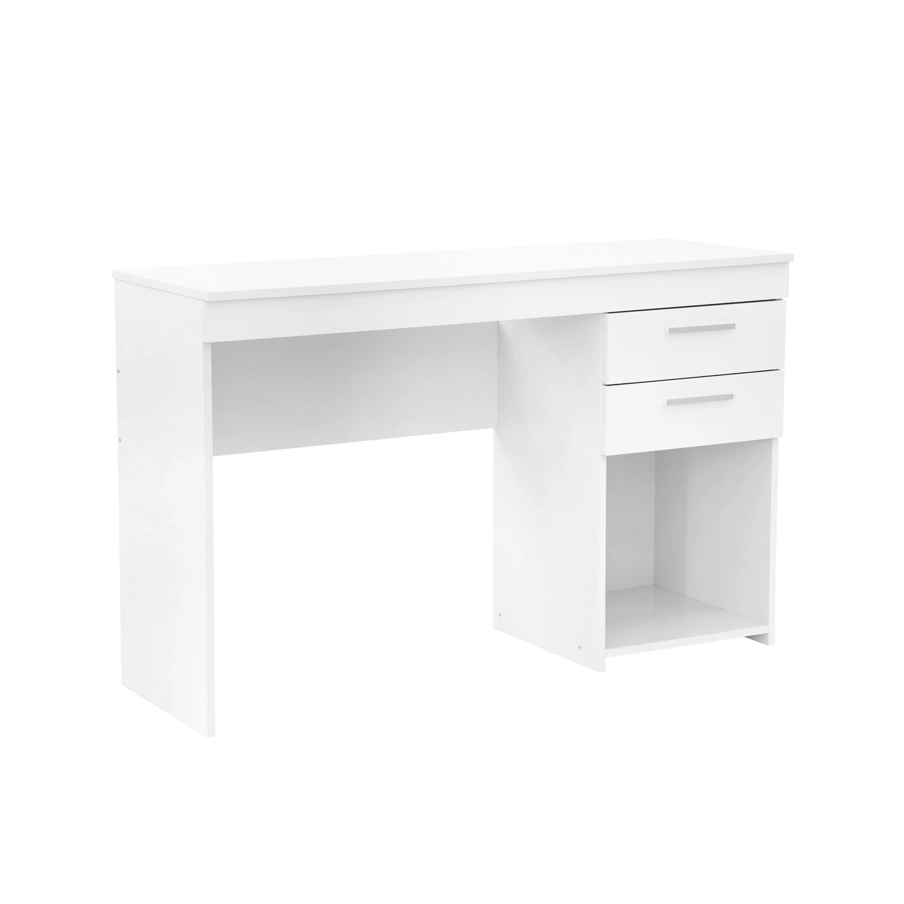 48" White Corner Desk with Built-in File - Image 3