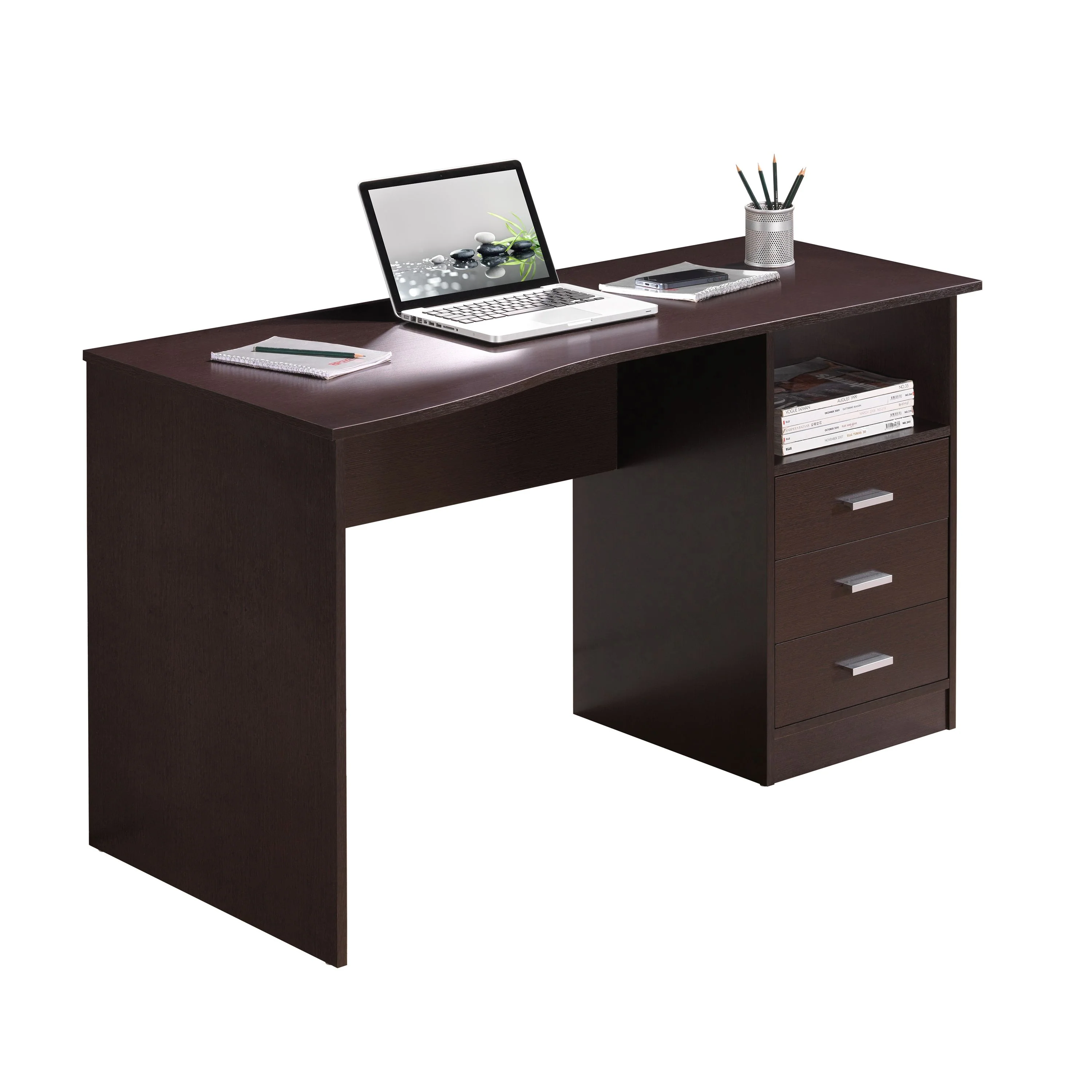 51" Modern Desk in Wenge Woodgrain - Image 2