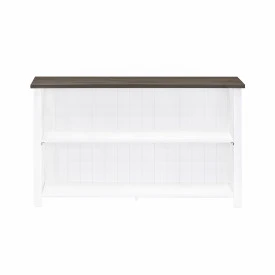 52" White & Gray Solid Wood Farmhouse Credenza - Image 3