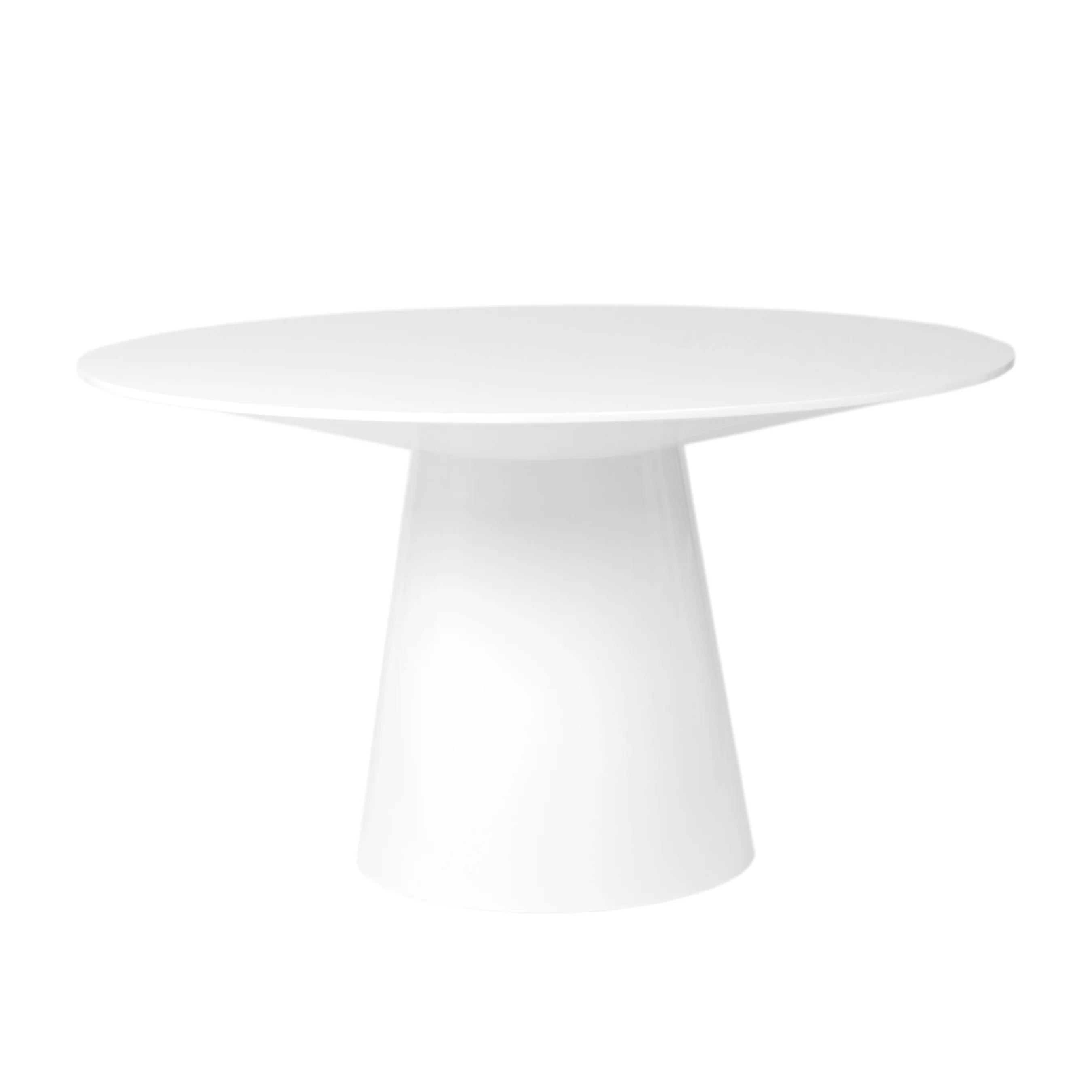 53" White Meeting Table with Round Top and Pedestal Base - Image 2