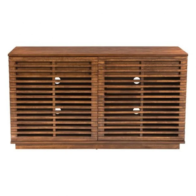 Scandinavian-Style Fir Wood Storage Credenza - Image 3