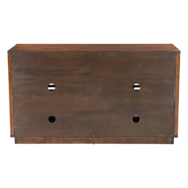 Scandinavian-Style Fir Wood Storage Credenza - Image 4