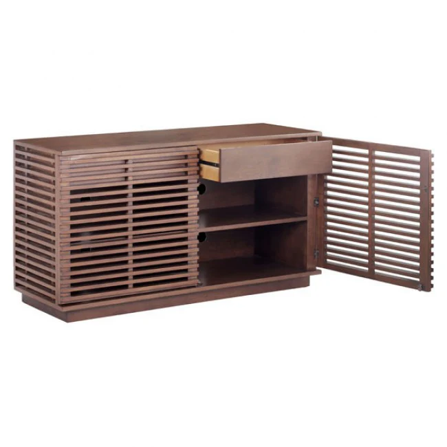 Scandinavian-Style Fir Wood Storage Credenza - Image 6