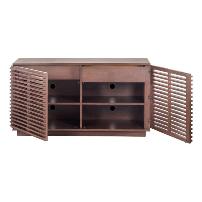 Scandinavian-Style Fir Wood Storage Credenza - Image 8