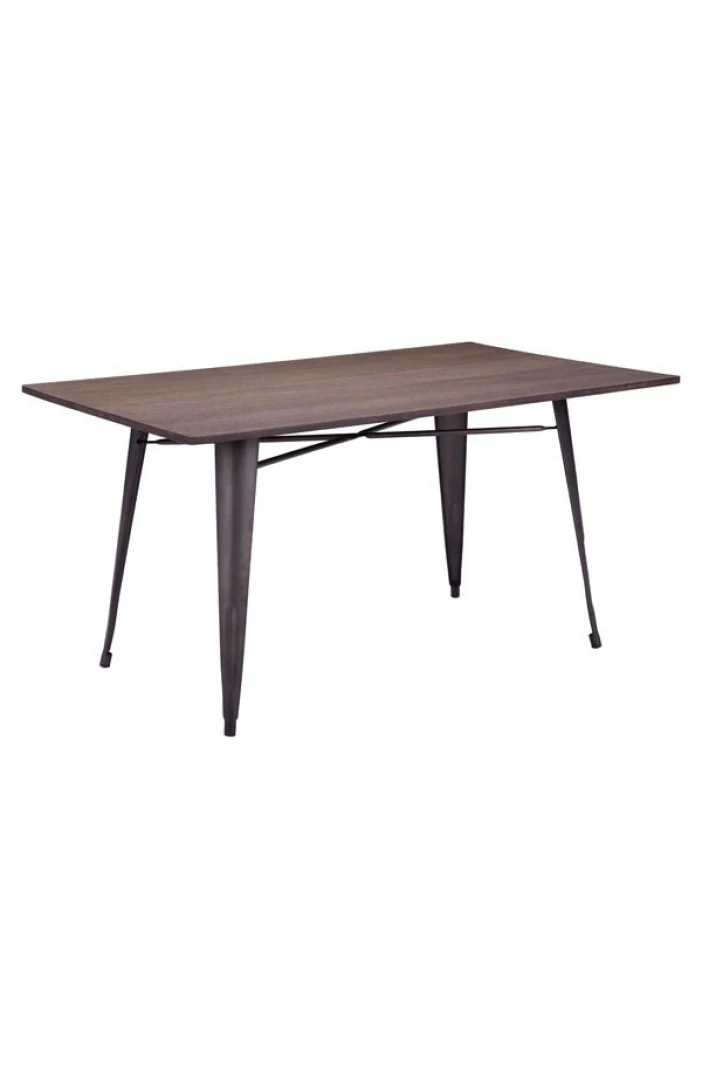 Modern 59" Executive Desk with Steel Legs & Rustic Bamboo Top - Image 3