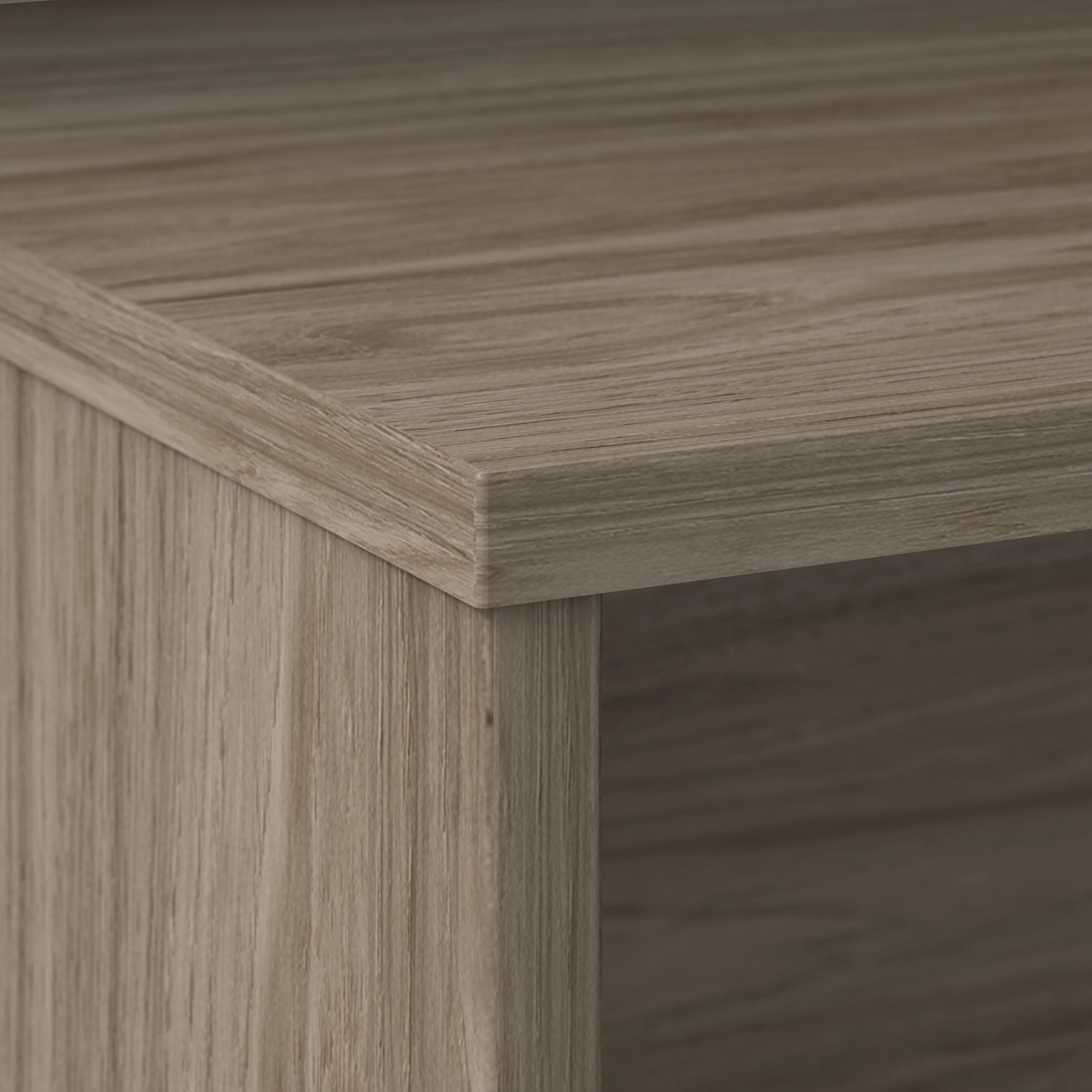 60" Premium Modern Office Desk with Privacy Panel in Modern Hickory - Image 4
