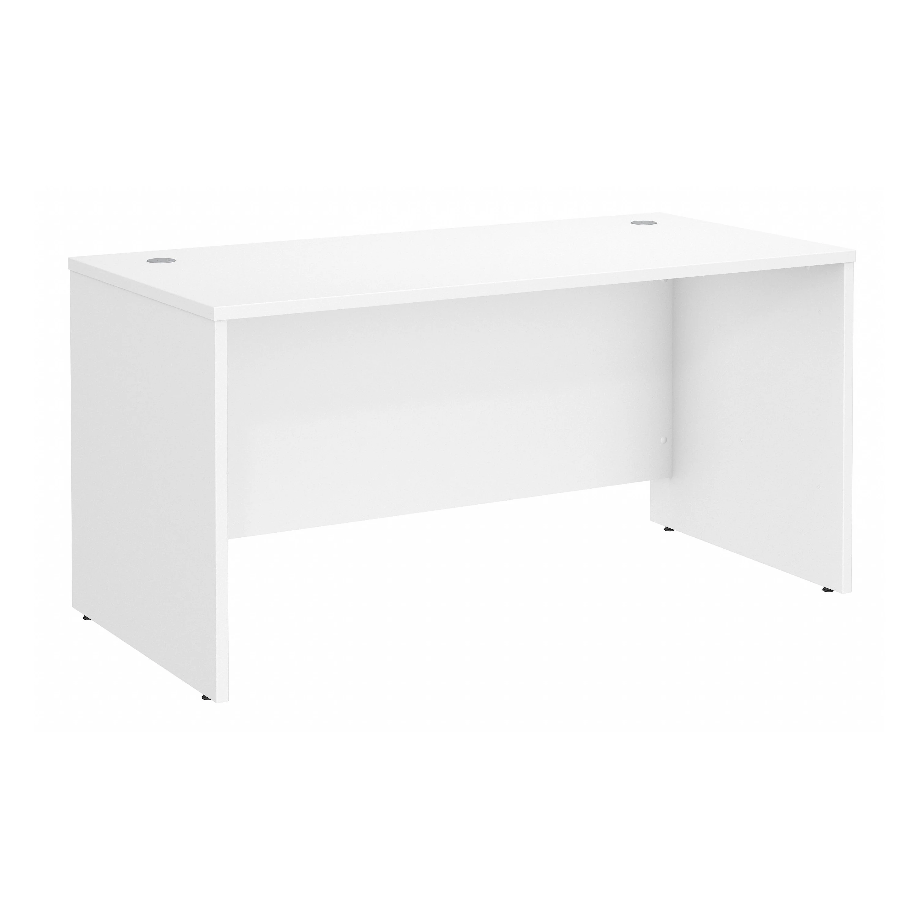 60" Modern Office Desk with Privacy Panel in White - Image 2