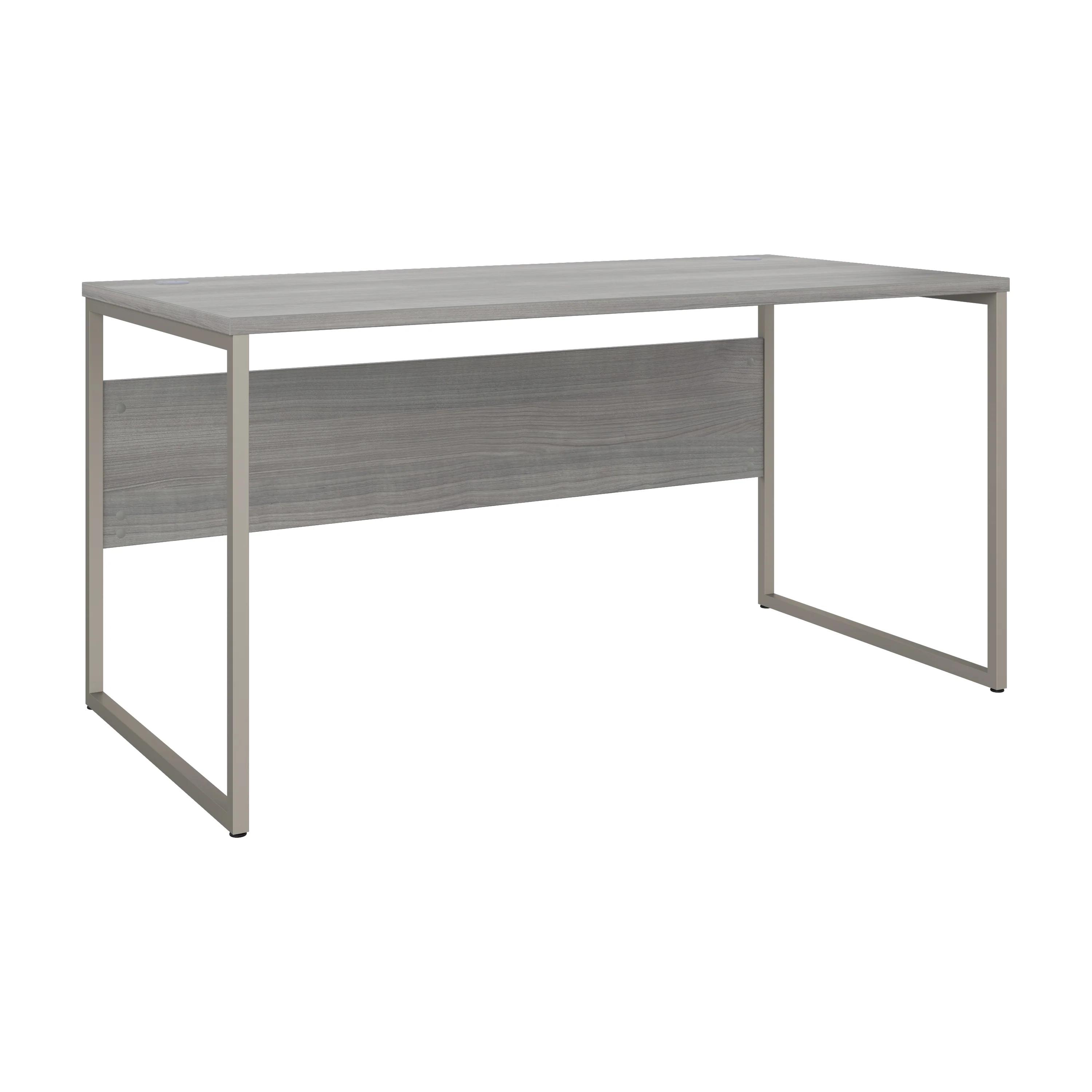 60" Modern Office Desk with Metal Legs in Platinum Gray - Image 4