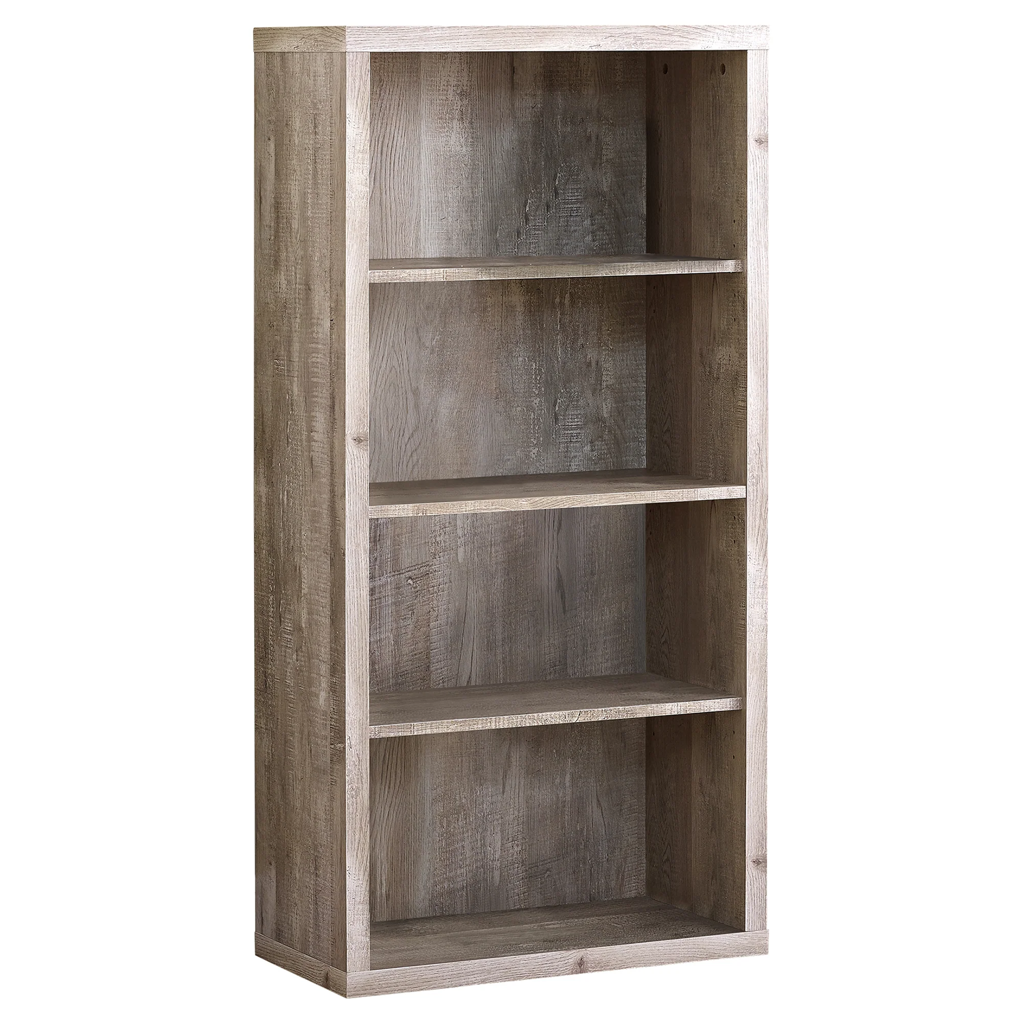 63" Taupe Woodgrain L-Shaped Office Desk & Storage Area in One - Image 4