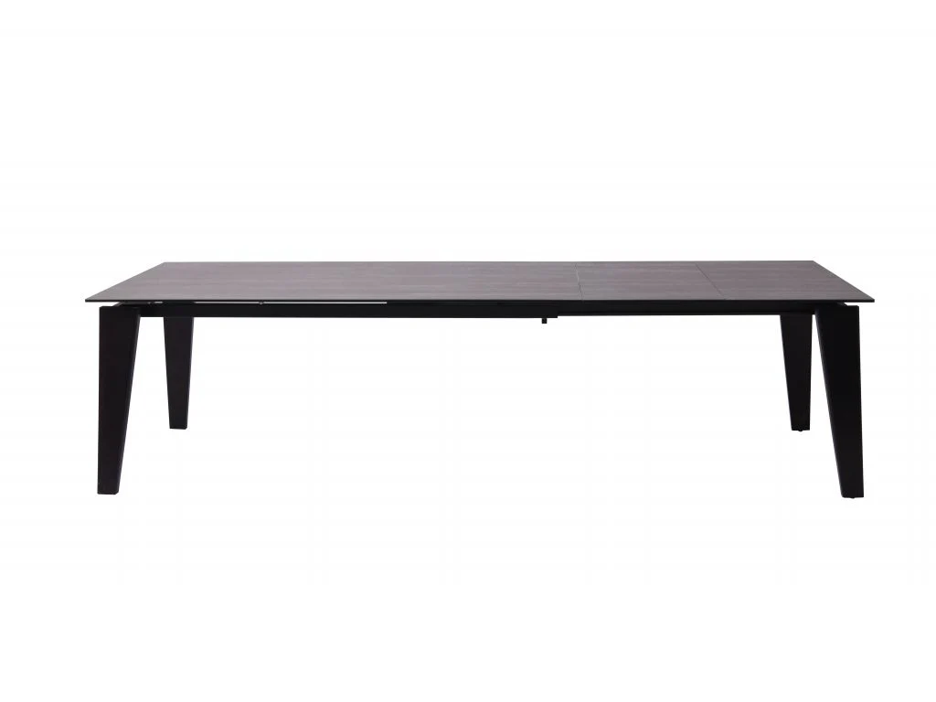71"-110" Black Conference Table or Executive Desk with Ceramic & Glass Top - Image 3