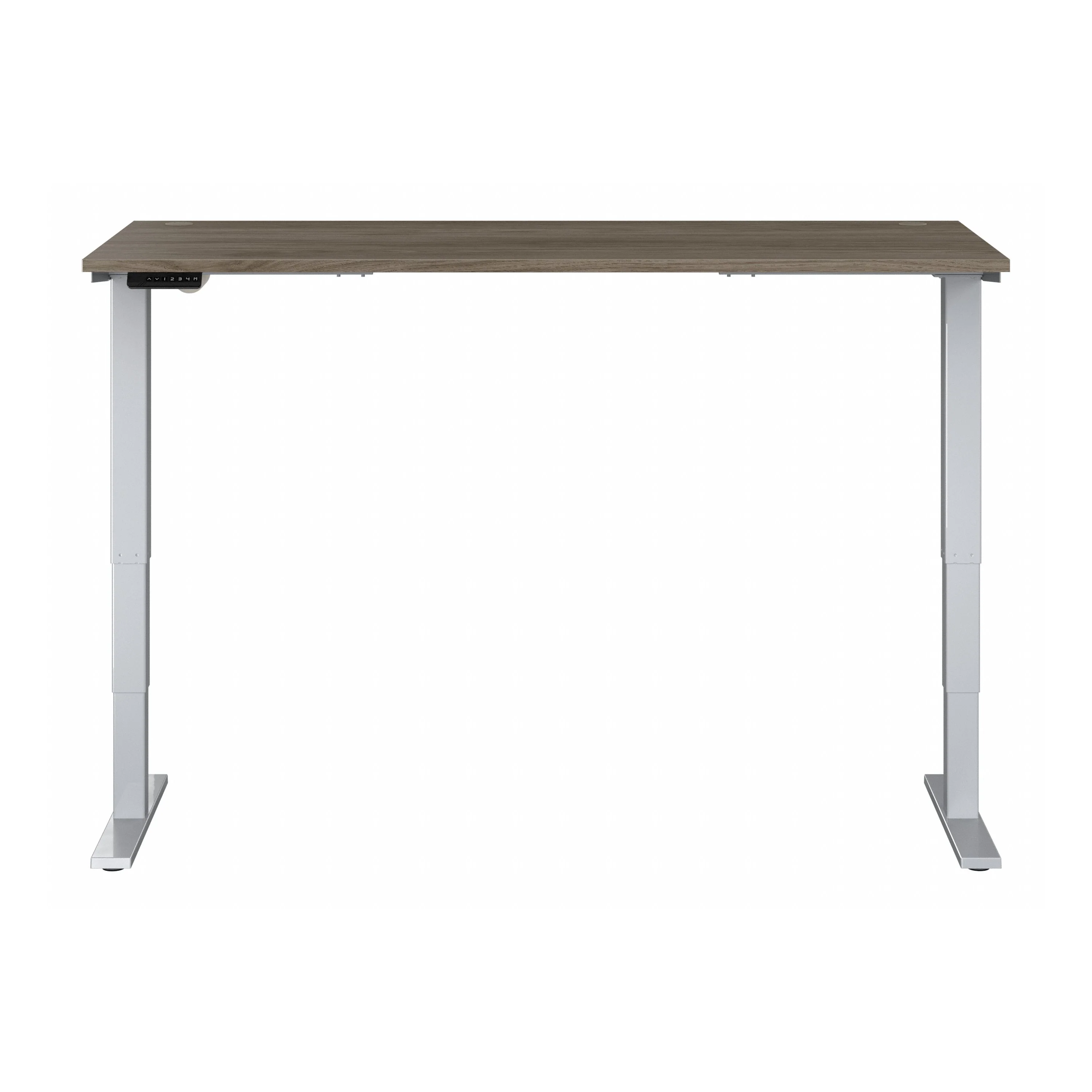 72" Large Modern Adjustable Standing Office Desk in Modern Hickory with Metallic Base - Image 5
