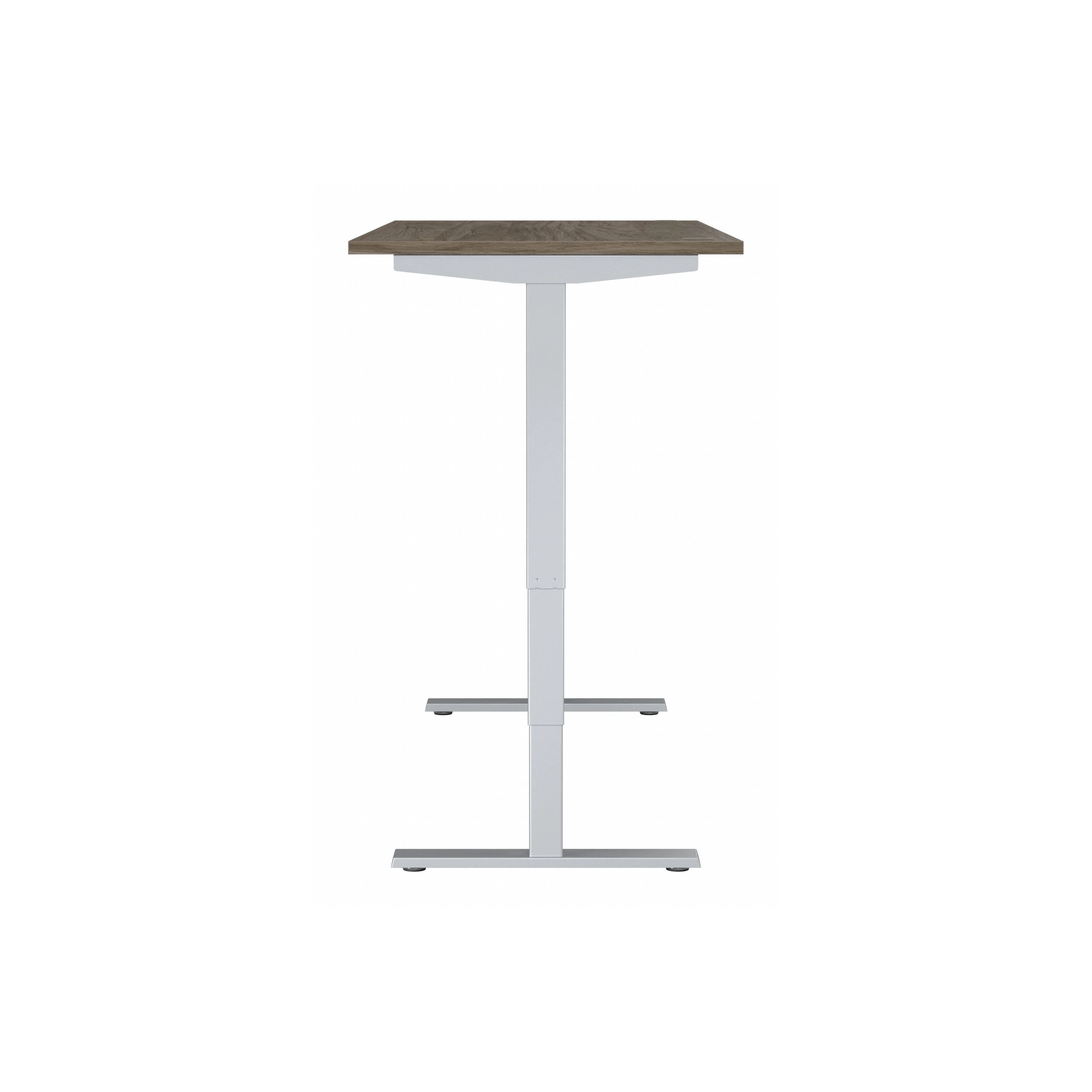 72" Large Modern Adjustable Standing Office Desk in Modern Hickory with Metallic Base - Image 6