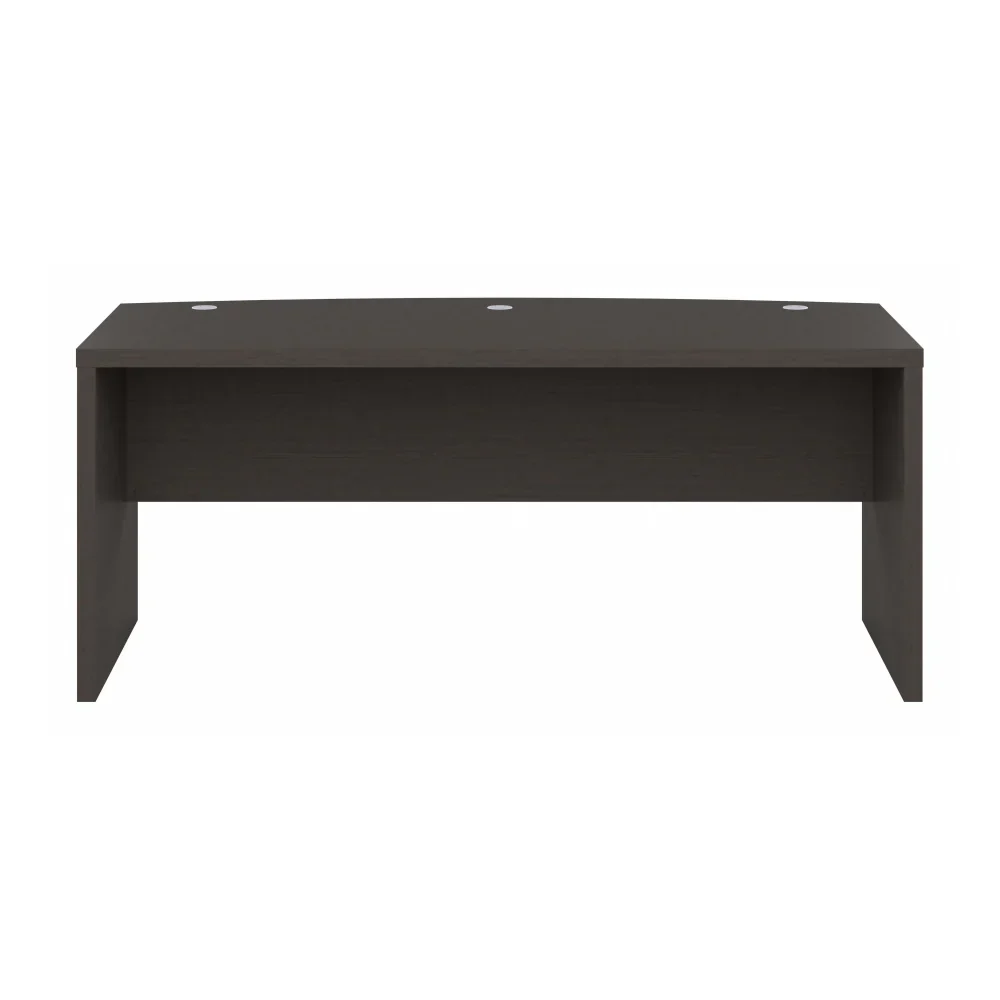 72" Bow Front Executive Desk in Charcoal Maple - Image 2