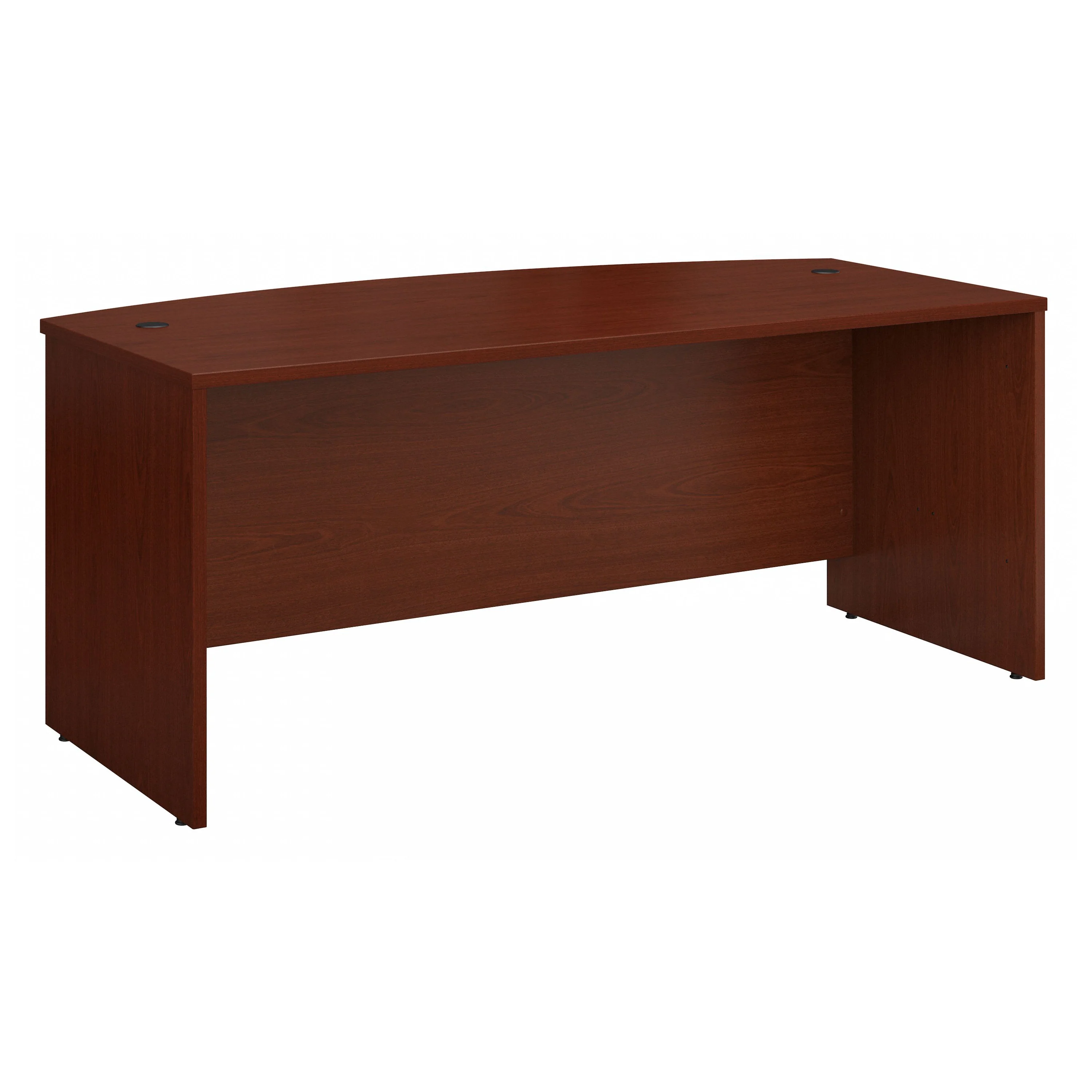 72" Bow-Front Modern Executive Desk in Mahogany - Image 2
