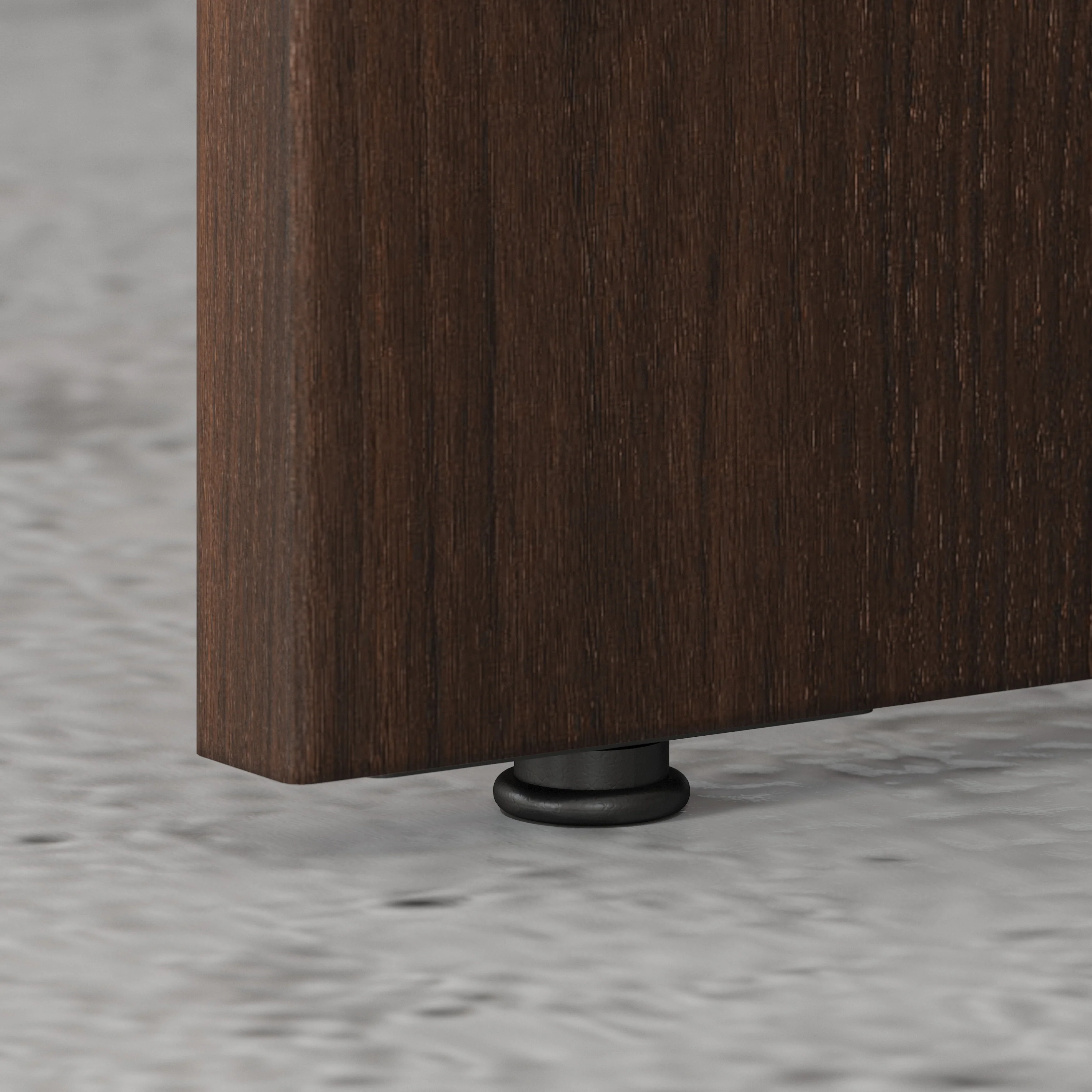 72" Modern Bow-Front Executive Desk with Privacy Panel in Black Walnut - Image 7