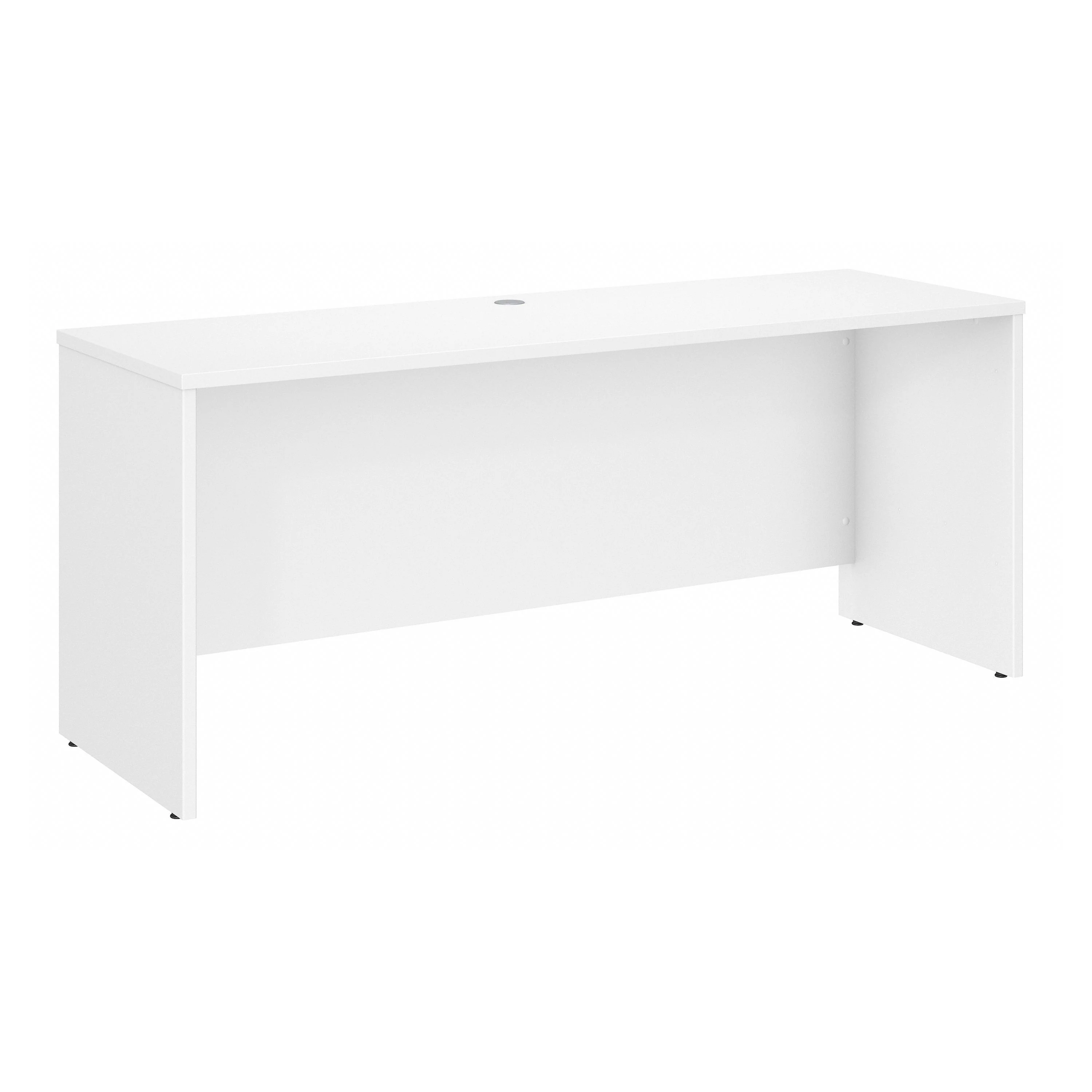 72" Premium Modern Office Desk with Privacy Panel in White - Image 2
