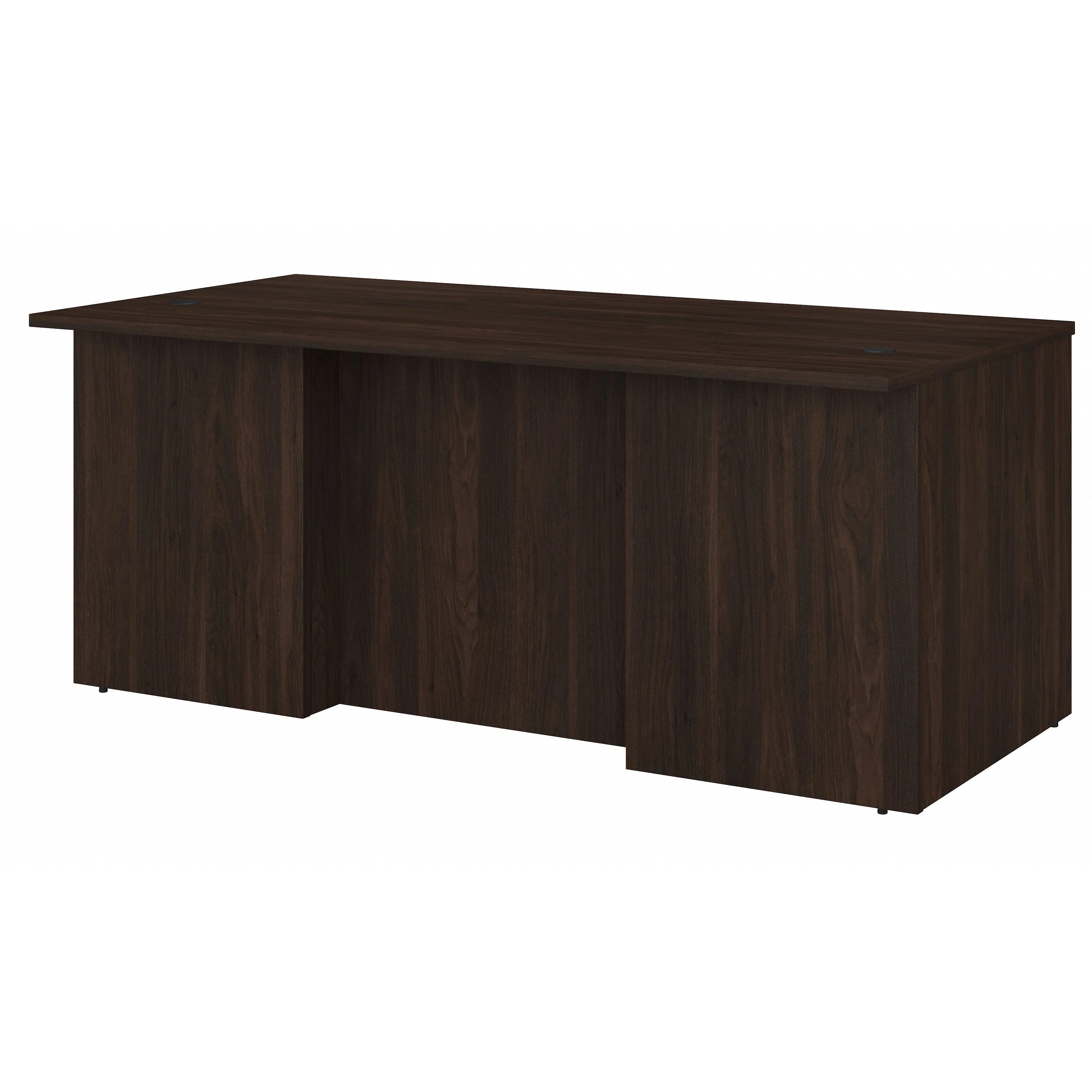 72" Modern Executive Breakfront Office Desk in Black Walnut - Image 2