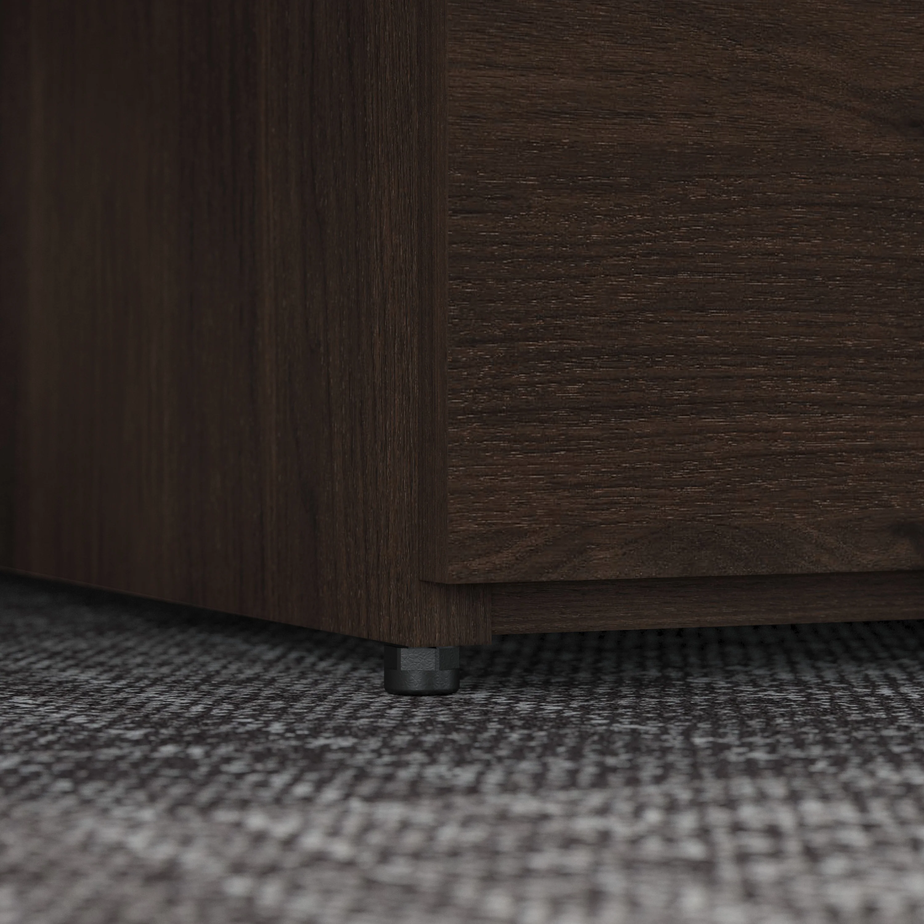 72" Modern Executive Breakfront Office Desk in Black Walnut - Image 4