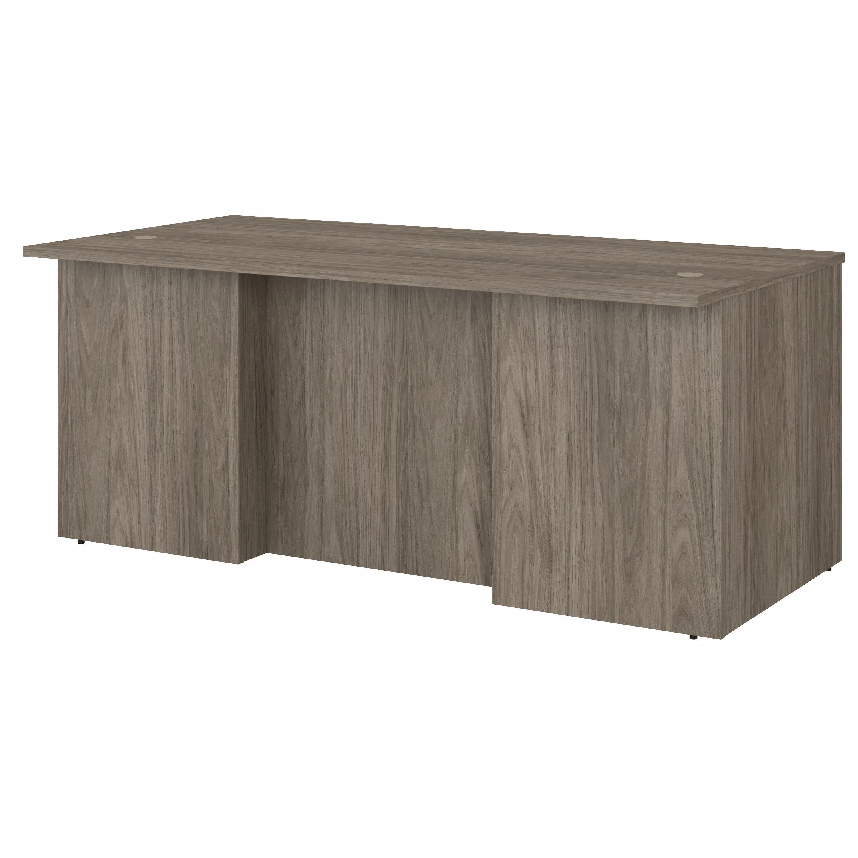 72" Modern Executive Breakfront Office Desk in Modern Hickory - Image 2