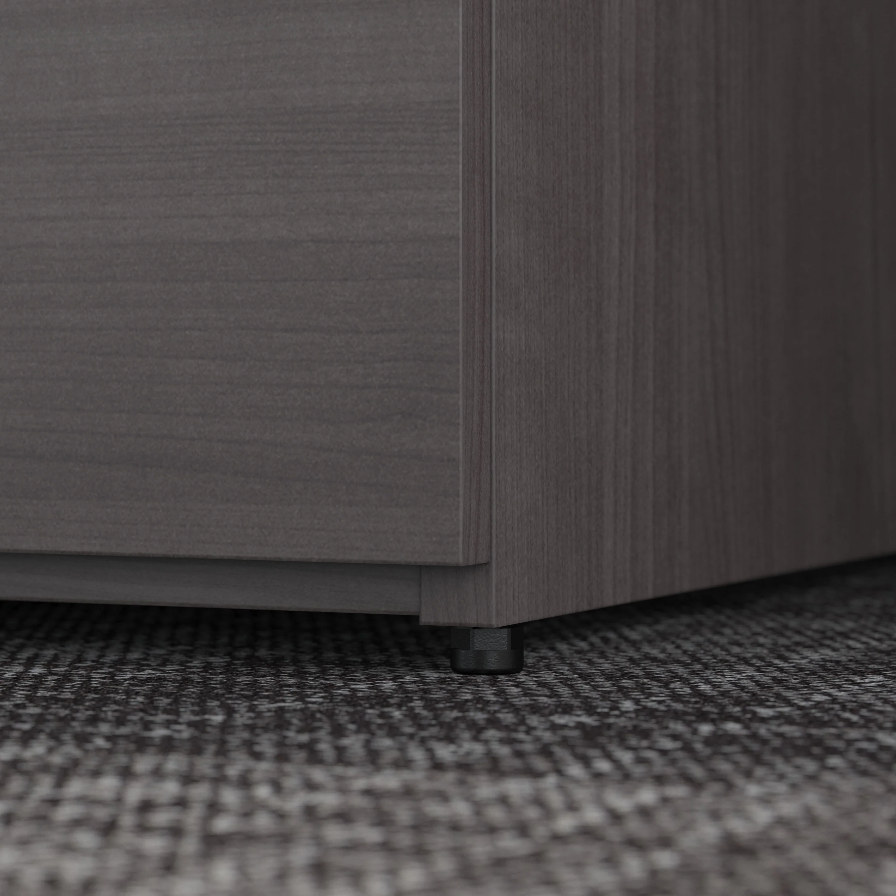 72" Modern Executive Breakfront Office Desk in Storm Gray - Image 4