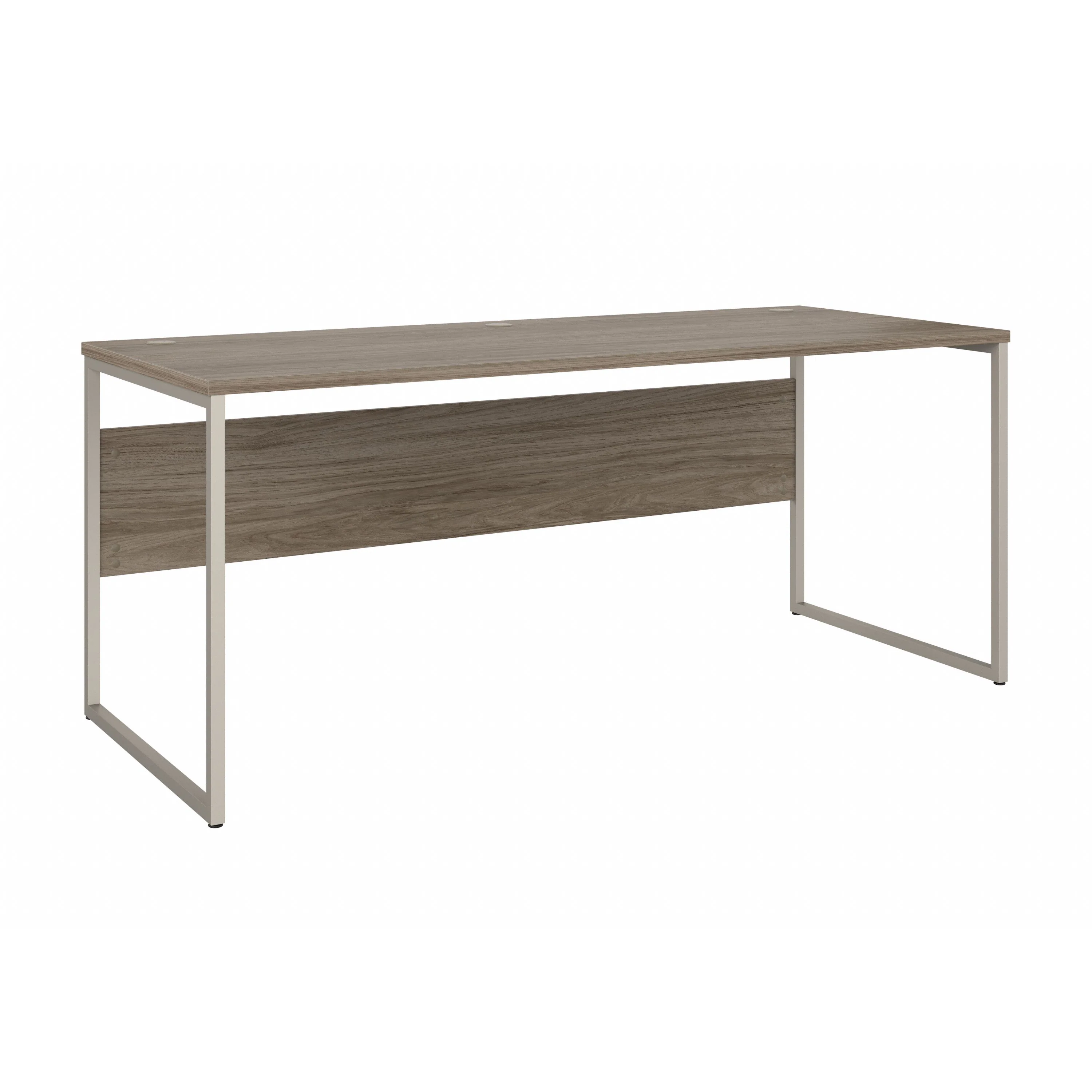 72" Modern Executive Office Desk with Metal Legs in Modern Hickory - Image 3