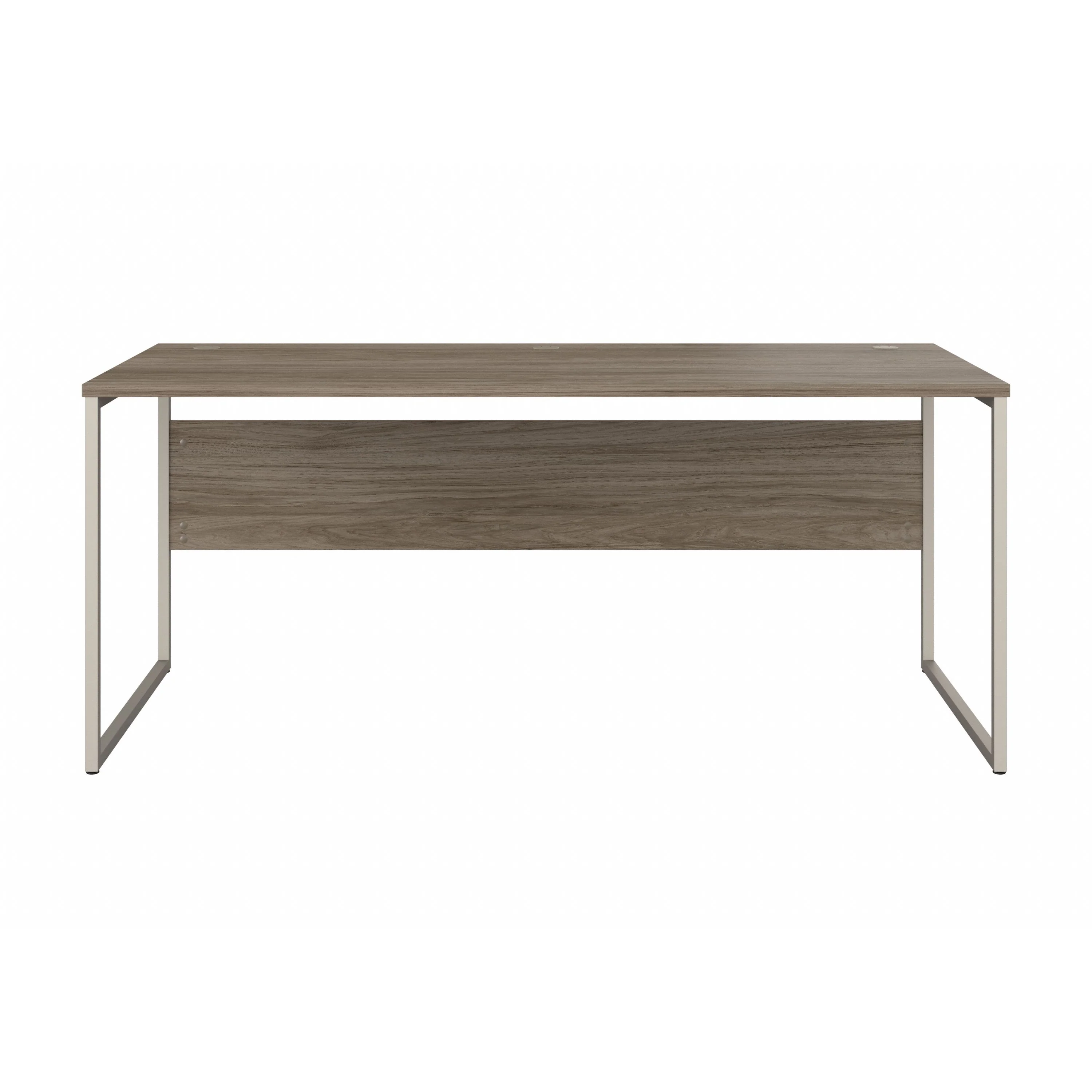 72" Modern Executive Office Desk with Metal Legs in Modern Hickory - Image 4