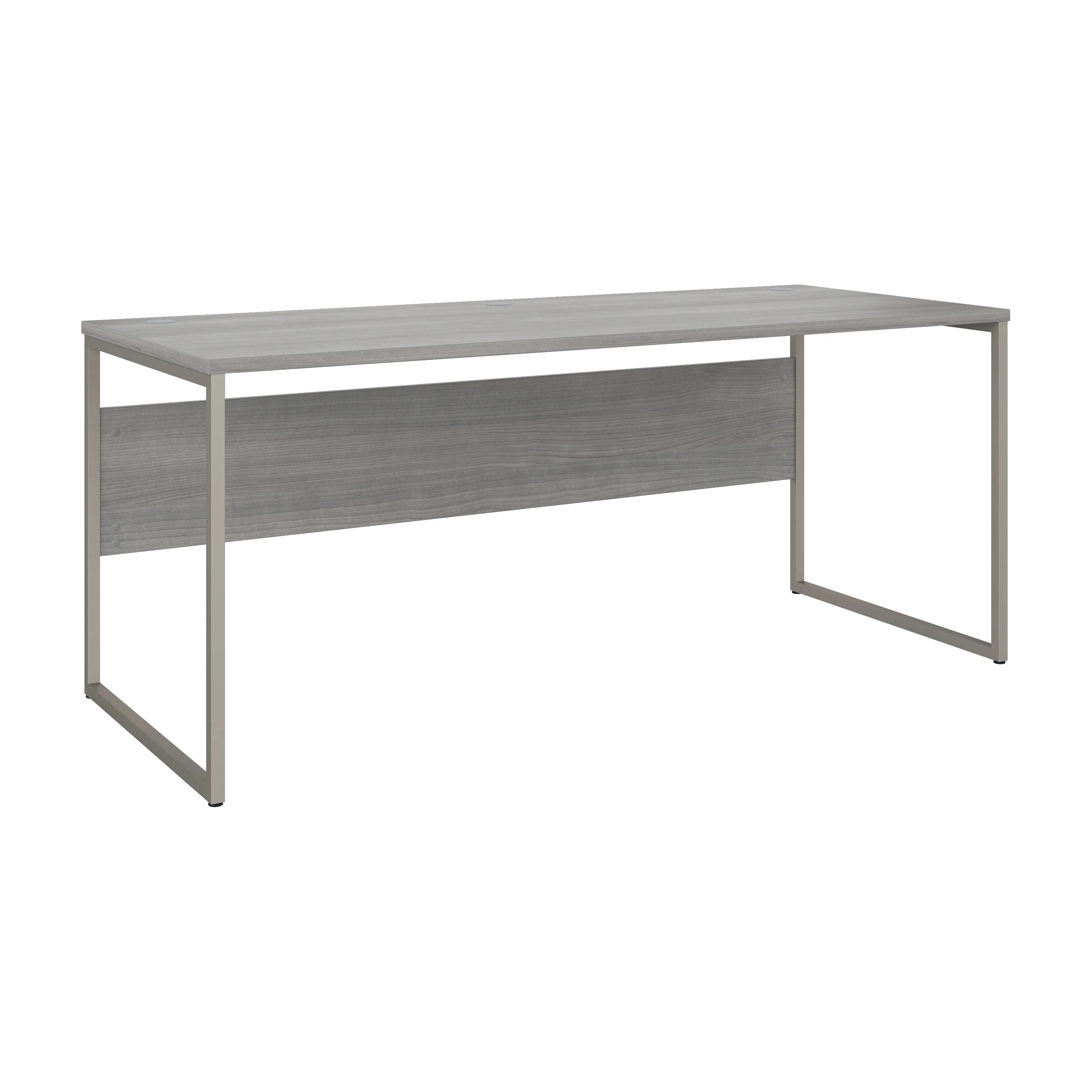 72" Modern Executive Office Desk with Metal Legs in Platinum Gray - Image 2
