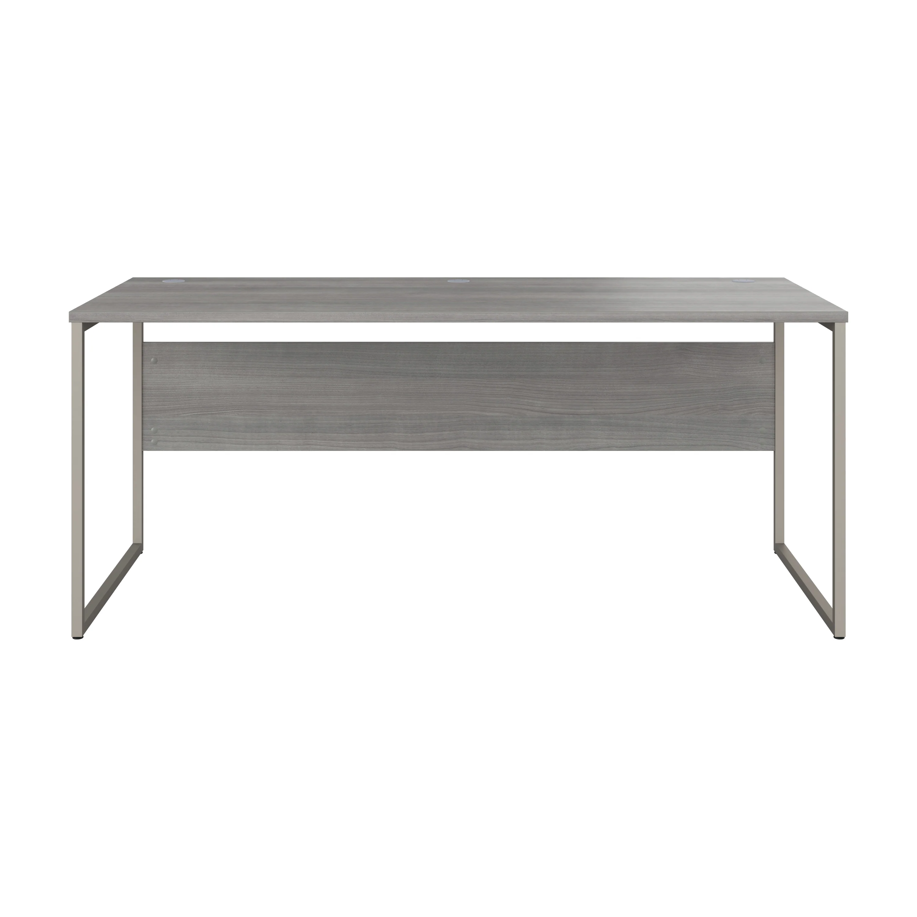 72" Modern Executive Office Desk with Metal Legs in Platinum Gray - Image 5