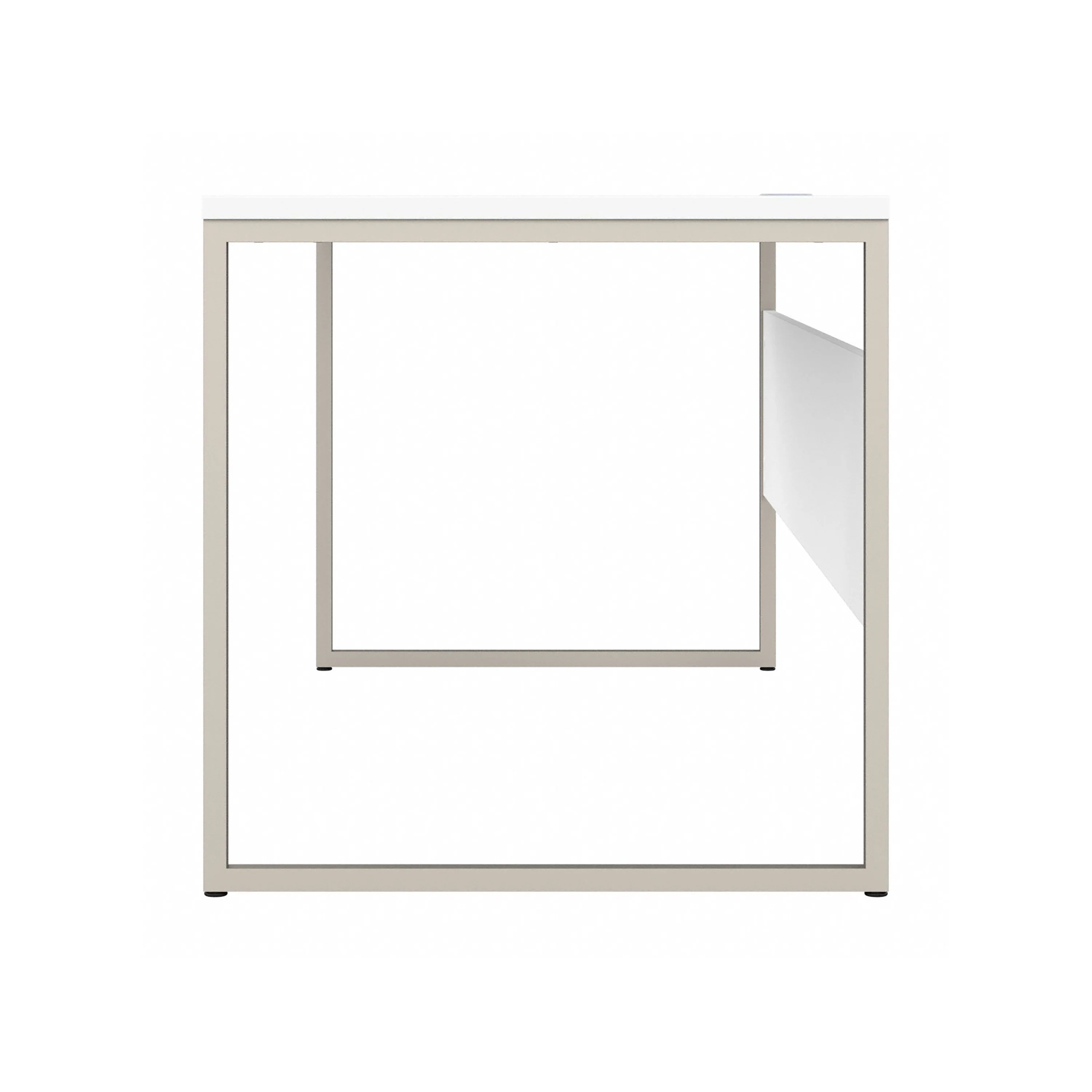 72" Modern Executive Office Desk with Metal Legs in White - Image 8