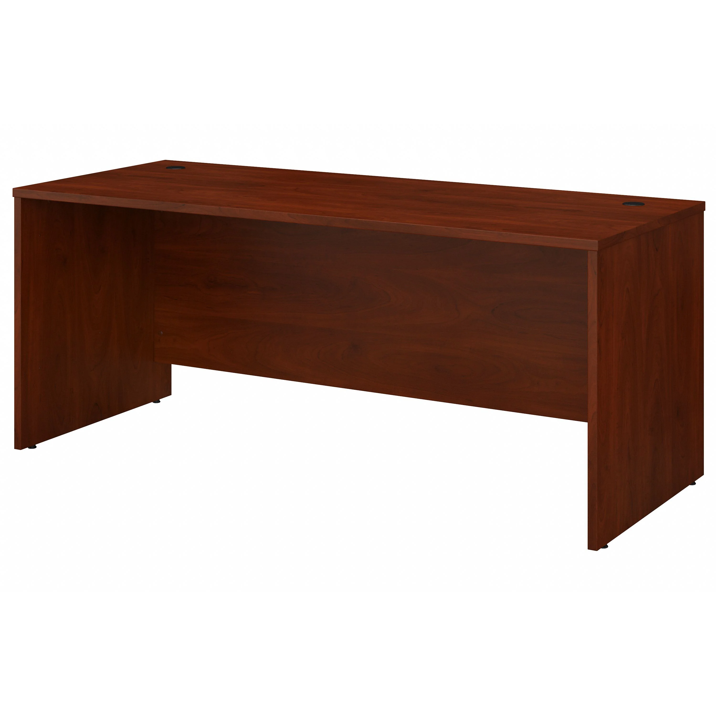 72" Modern Office Desk with Privacy Panel in Hansen Cherry - Image 2