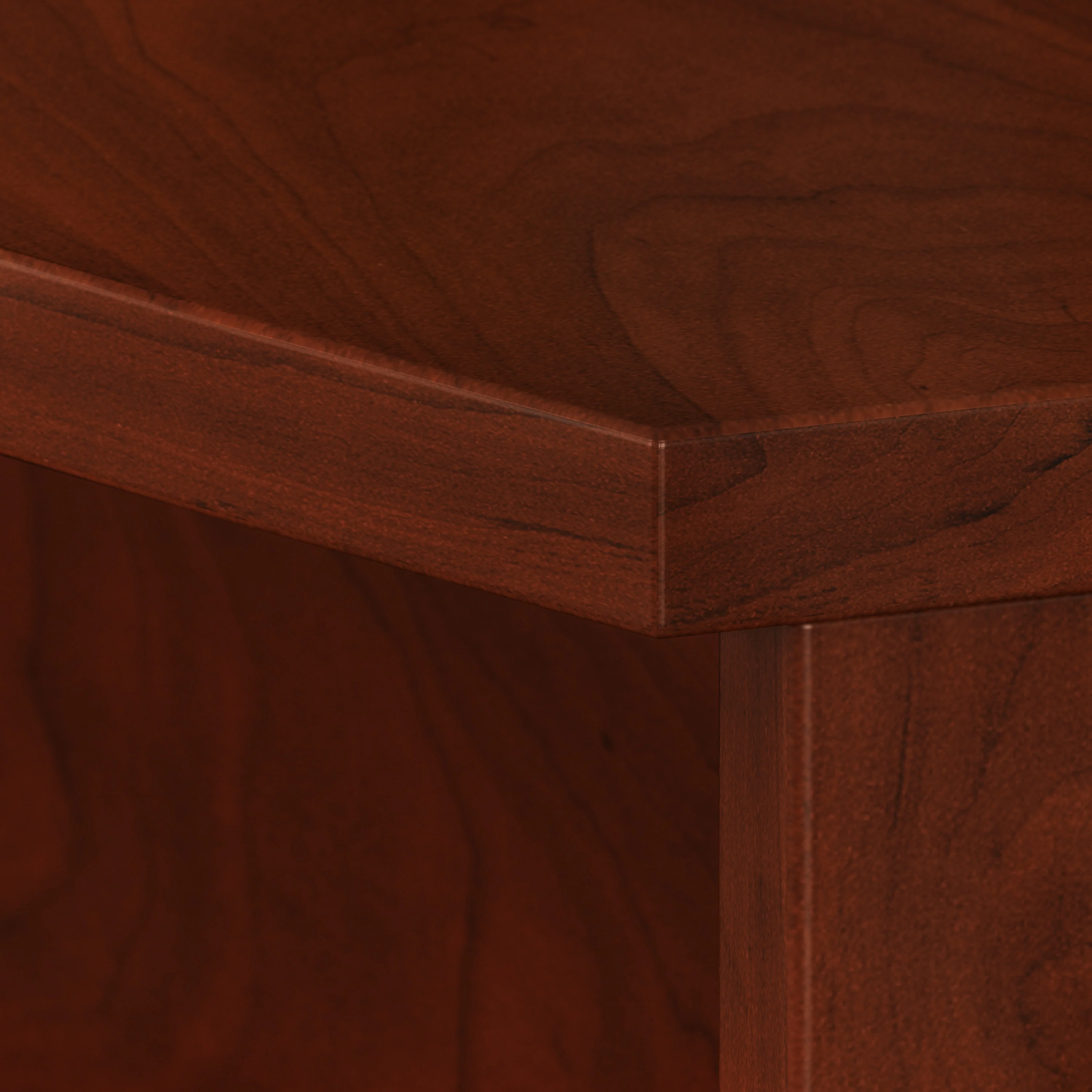 72" Modern Office Desk with Privacy Panel in Hansen Cherry - Image 5