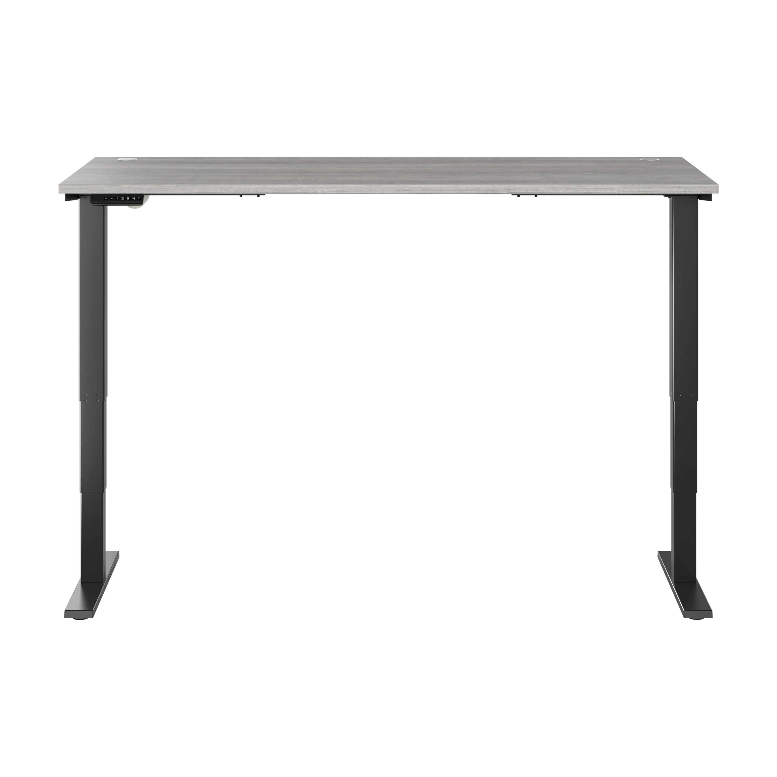 72" Large Modern Standing Office Desk in Platinum Gray with Black Base - Image 2