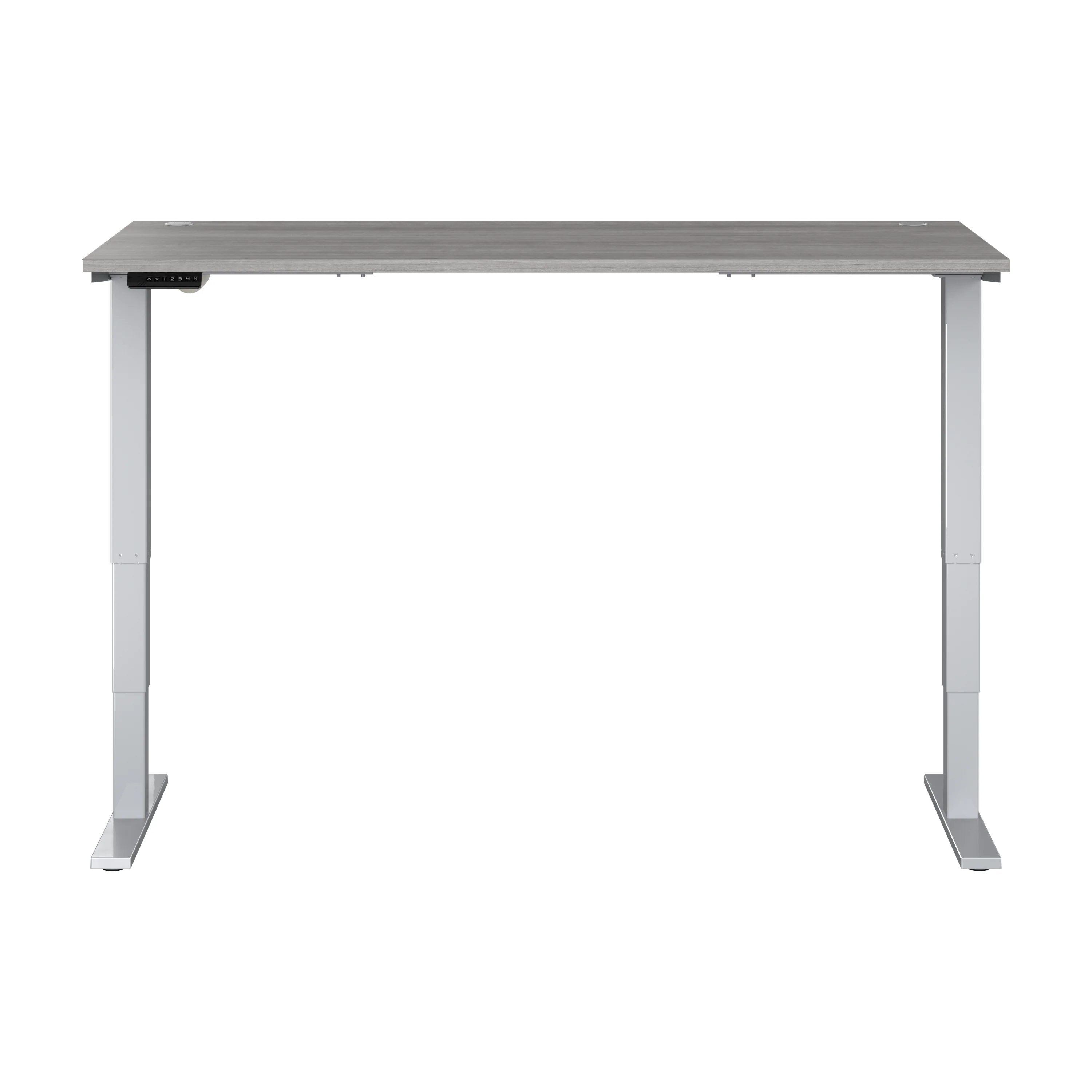 72" Large Modern Standing Office Desk in Platinum Gray with Metallic Base - Image 3