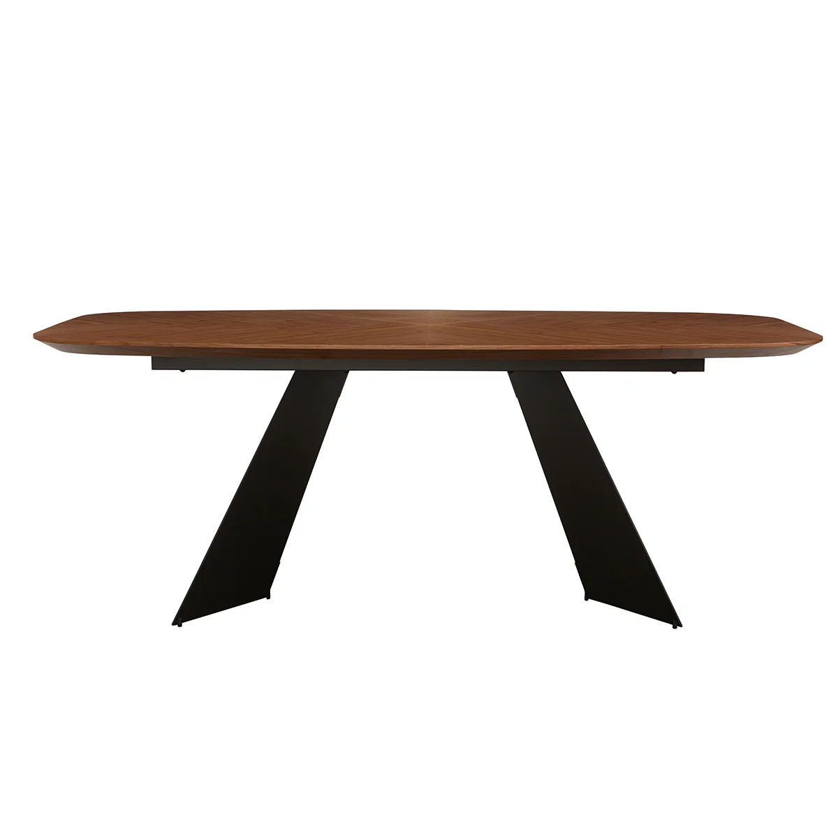 79" Modern Executive Desk with Walnut Top & Dark Gray Steel Base - Image 2