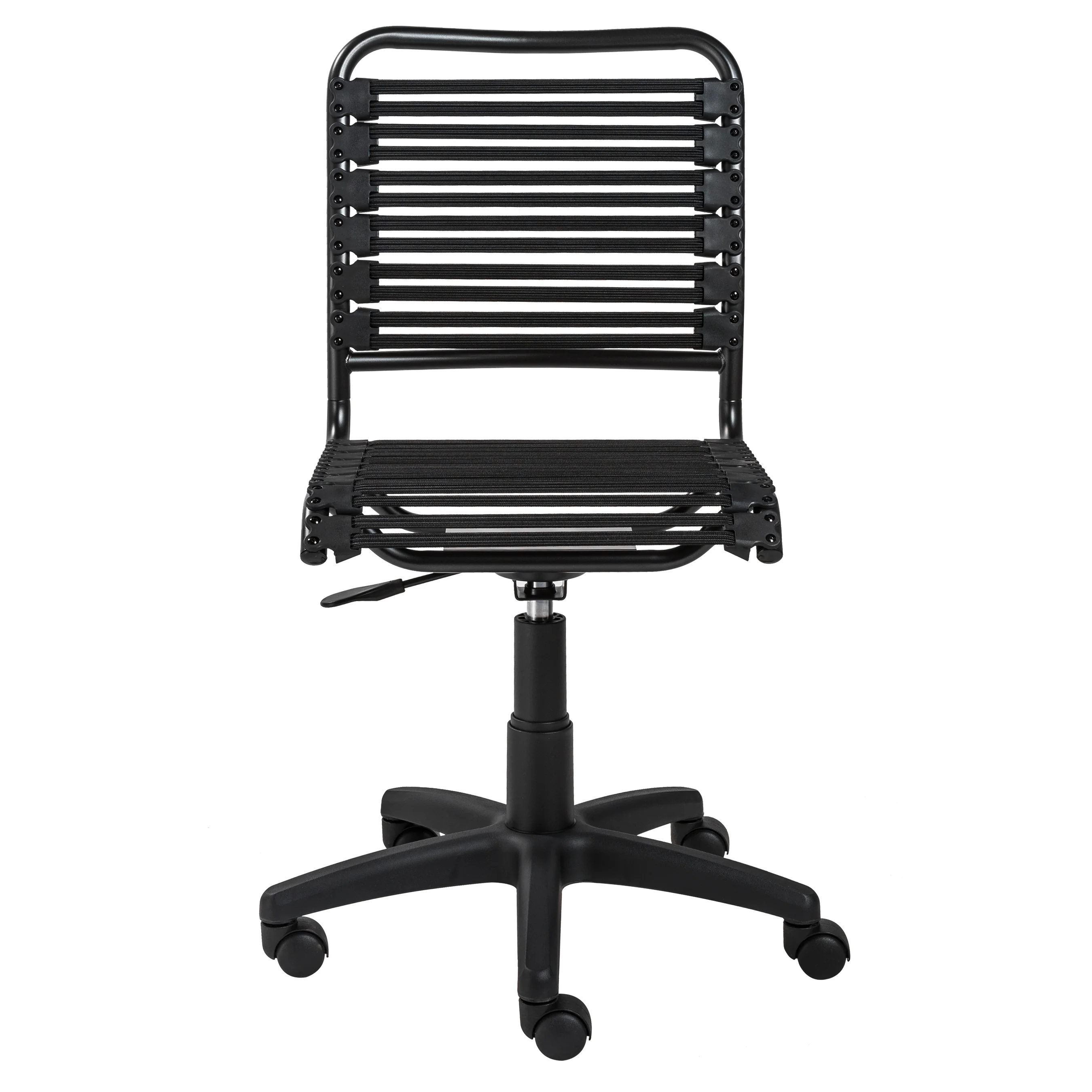 Armless Black Chair with Comfortable Bungee Seat
