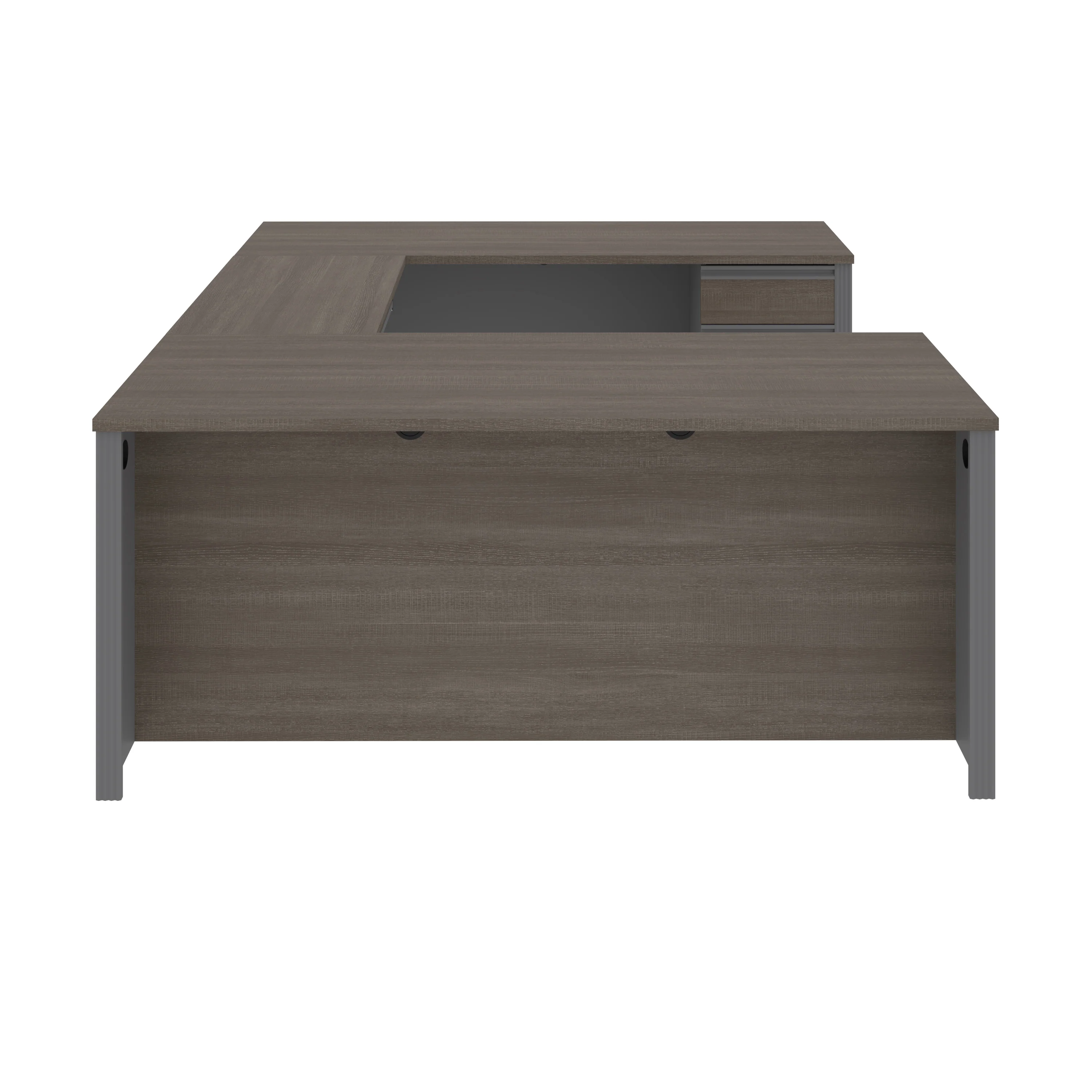 Bark Gray and Slate Premium U-shaped Desk - Image 4