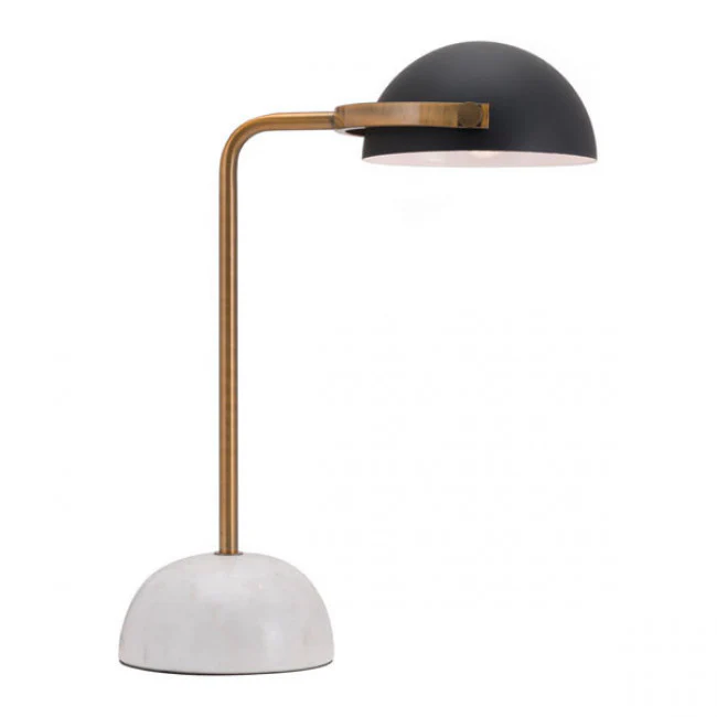 Black & Gold Desk Lamp w/ Marble Base - Image 3