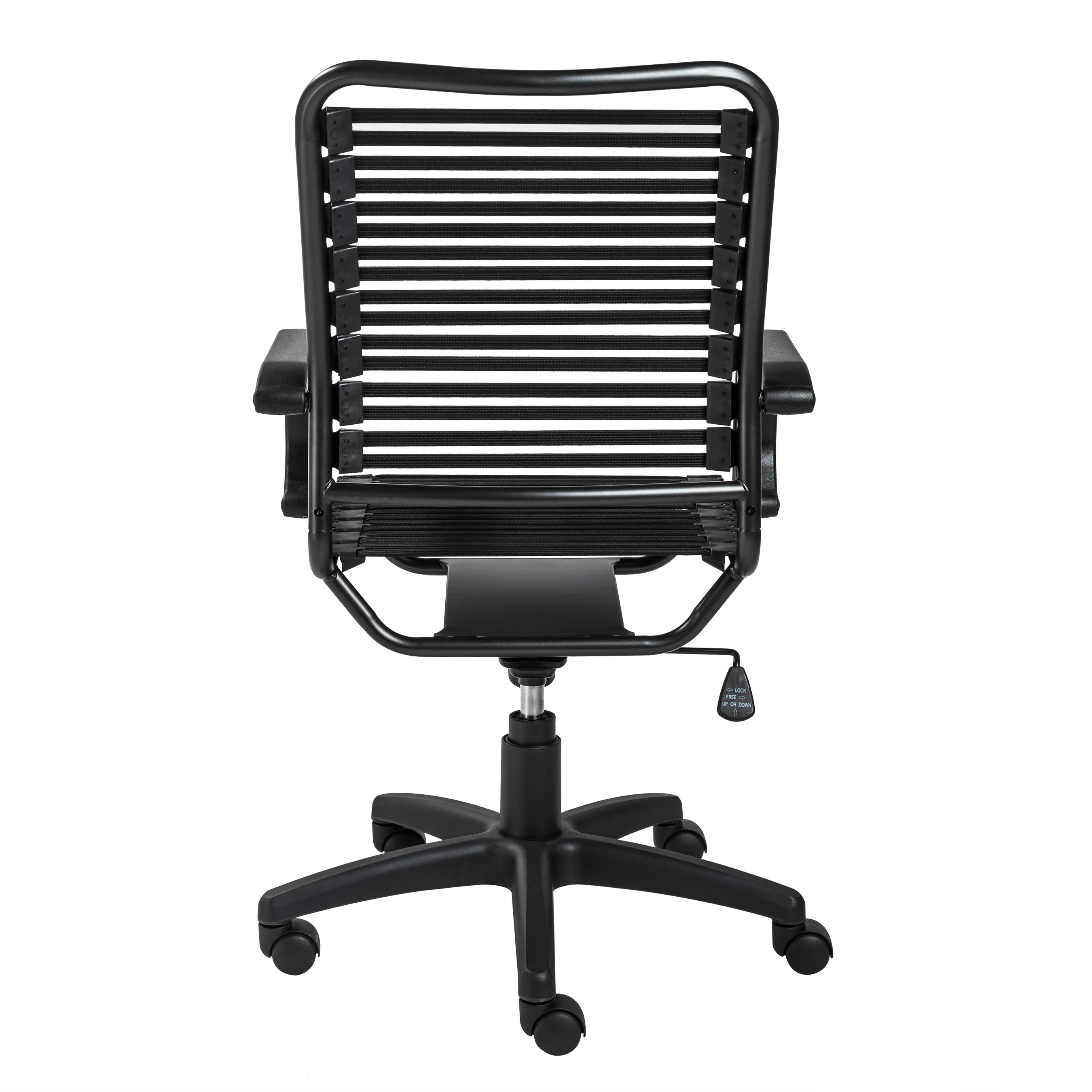 Black High Back Bungee Rolling Office Chair - Image 3