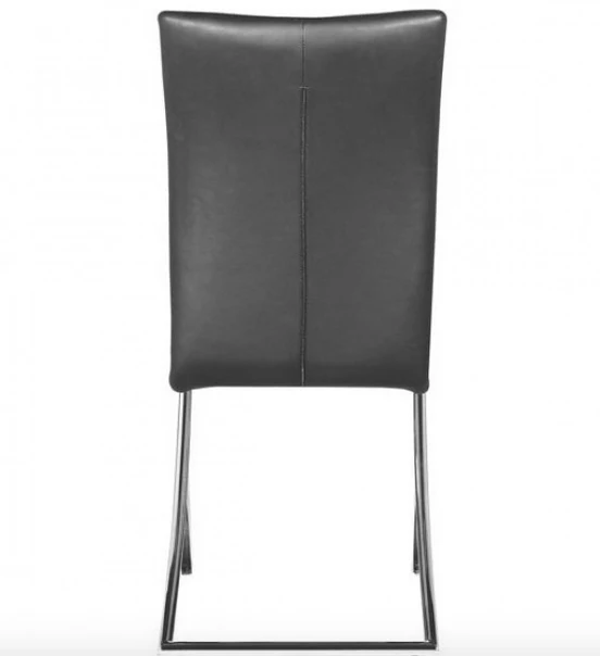 Modern Black Leather Conference / Guest Chair with Chrome Frame (Set of 2) - Image 3