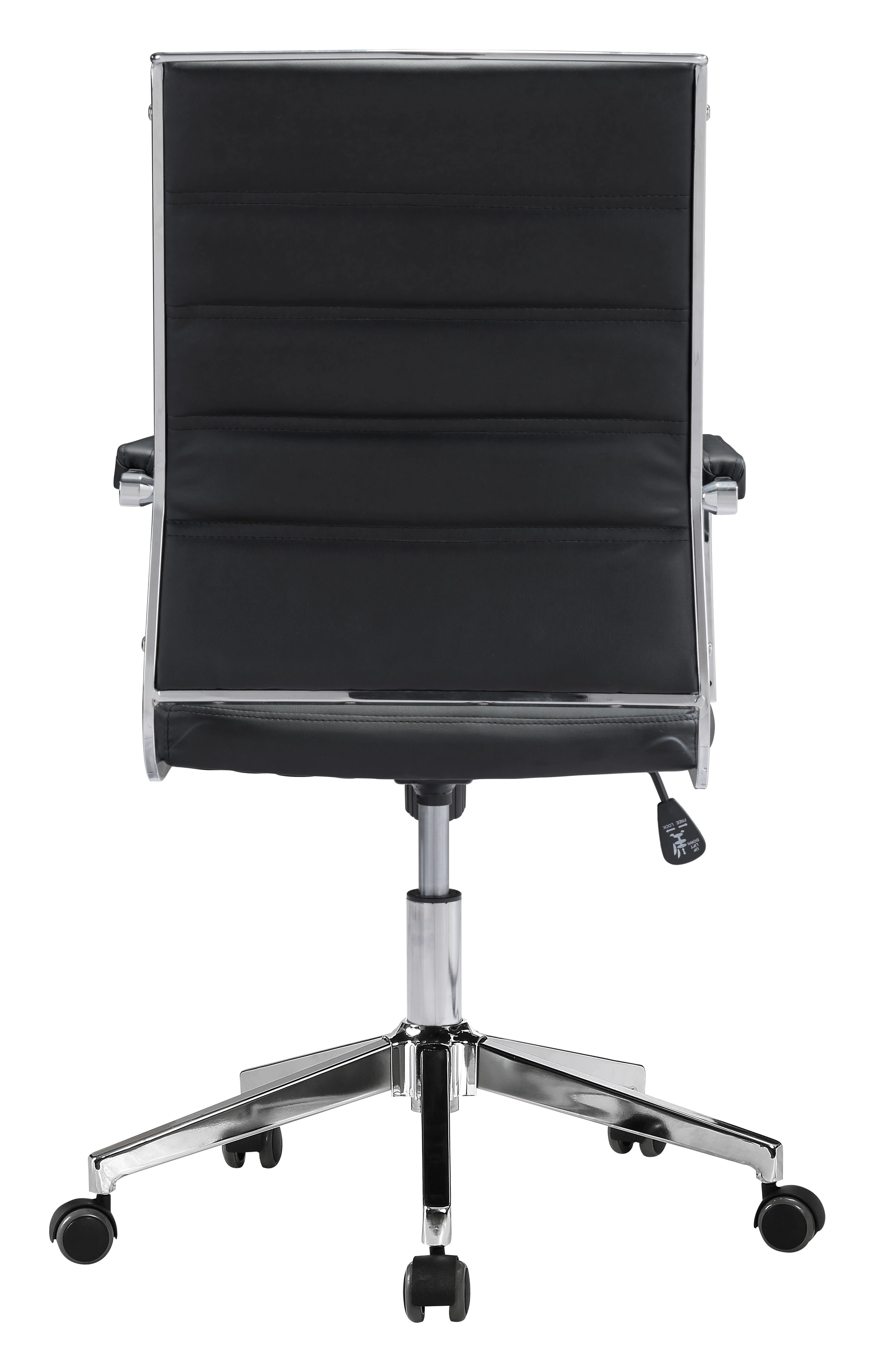 Black Modern Vinyl Office Chair - Image 5