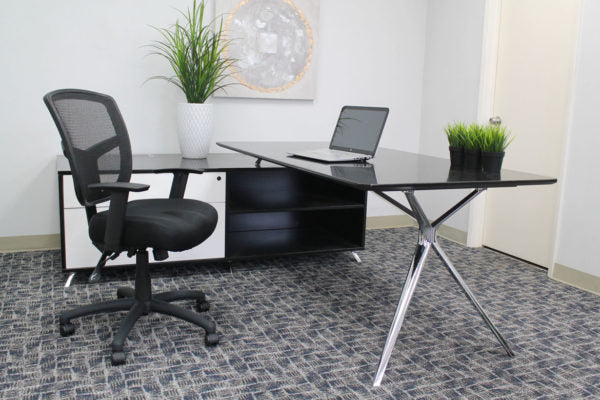 Breathable Mesh & Foam Black Office Chair - Image 3